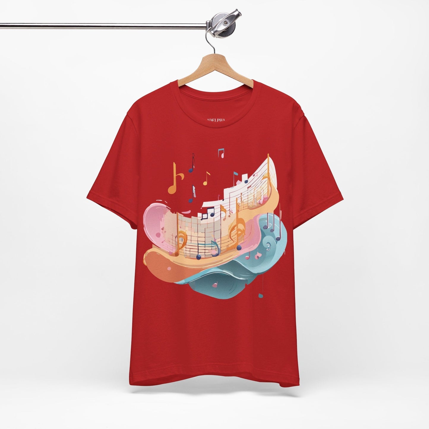 Music Graphic Unisex 100 Cotton Vintage Art with Musical Elements Tee 27