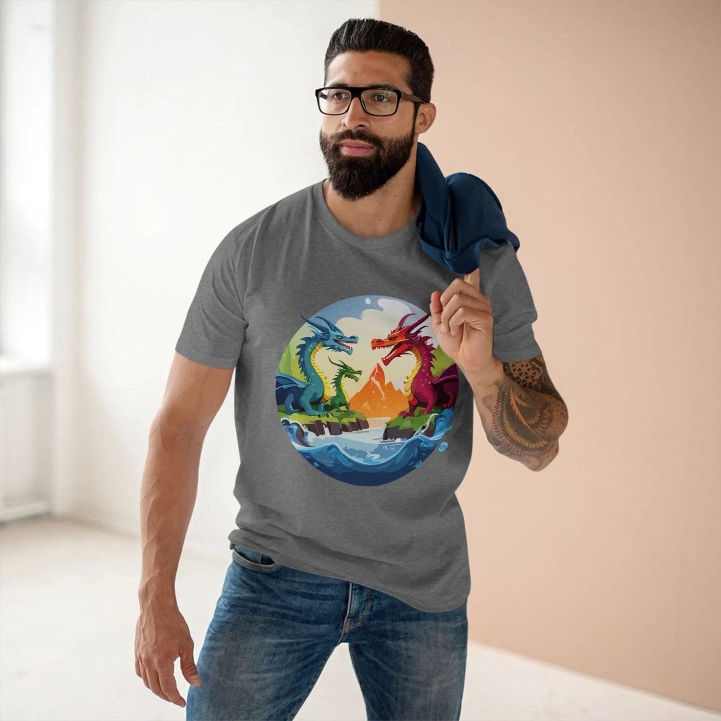 Dragon Graphic Unisex 100 Cotton Staple Tee 22