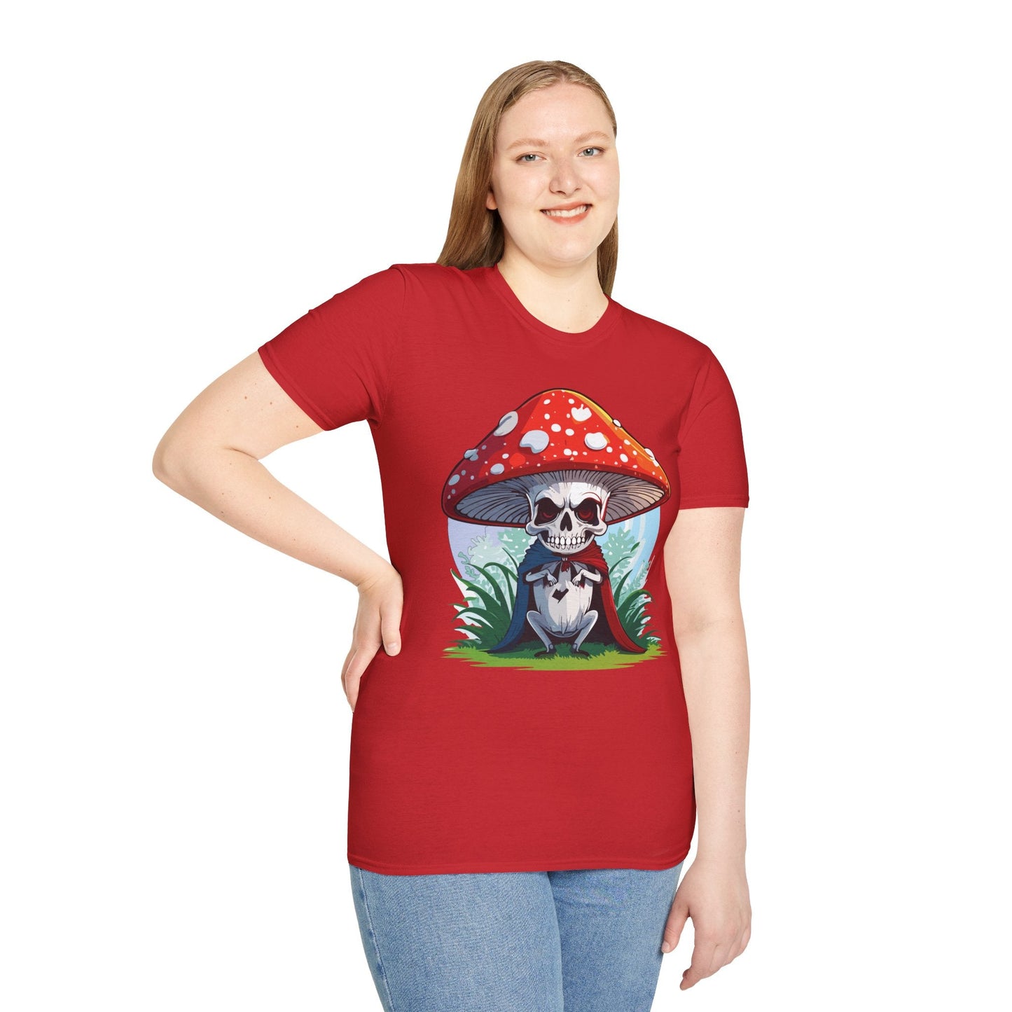 Funny Mashroom Graphic Unisex Softstyle Cotton With Cartoon Illustration Design 15