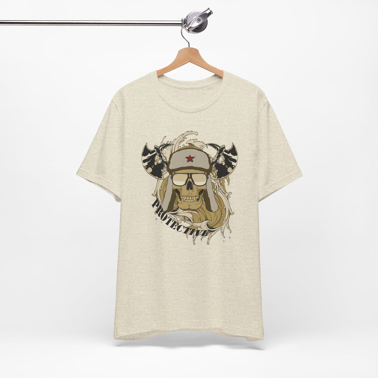 Viking Skull Graphic with Horned Helmet T-Shirt Captain Design Tee Art-41