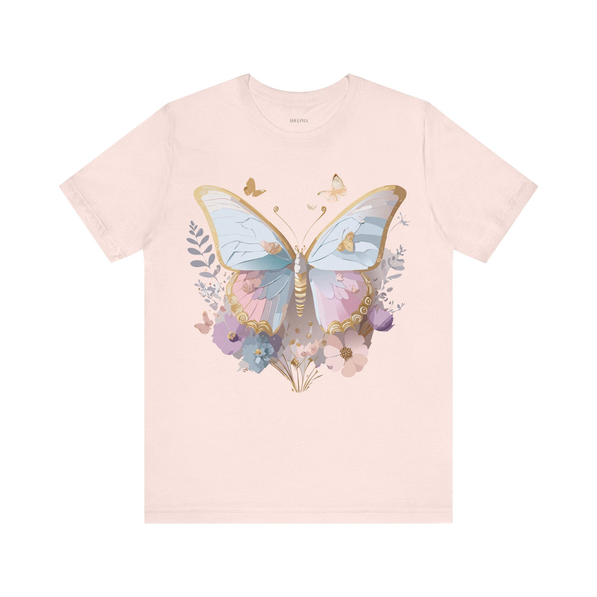 Butterfly Graphic Unisex Cotton Bella+Canvas Tee with Art Design n24