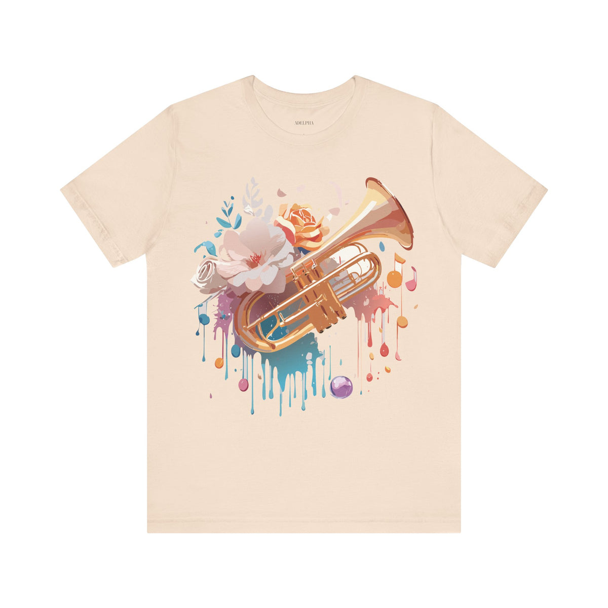 Music Graphic Unisex Cotton Bella+Canvas Tee with Art Design m147