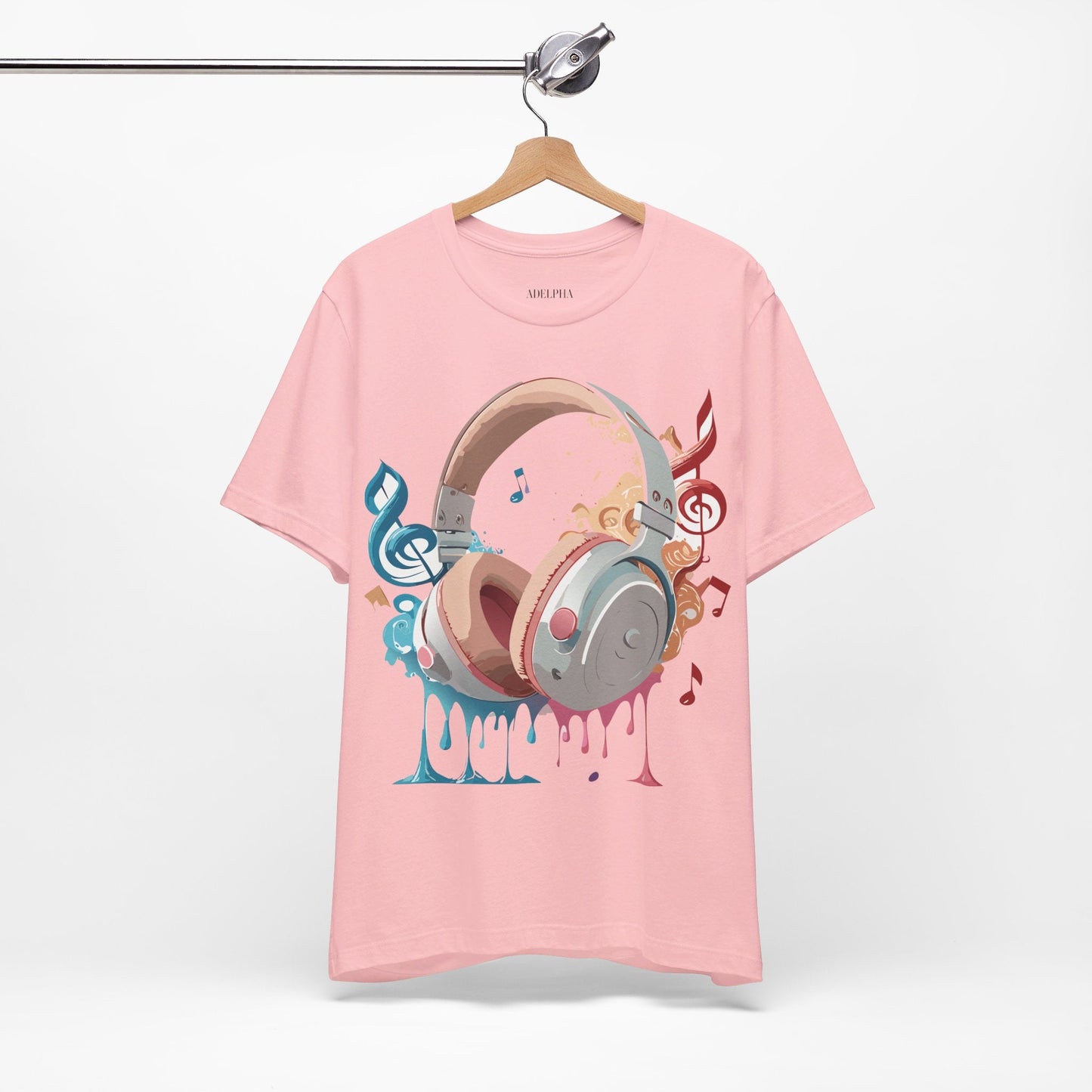 Music Graphic Unisex 100 Cotton Vintage Art with Musical Elements Tee 97