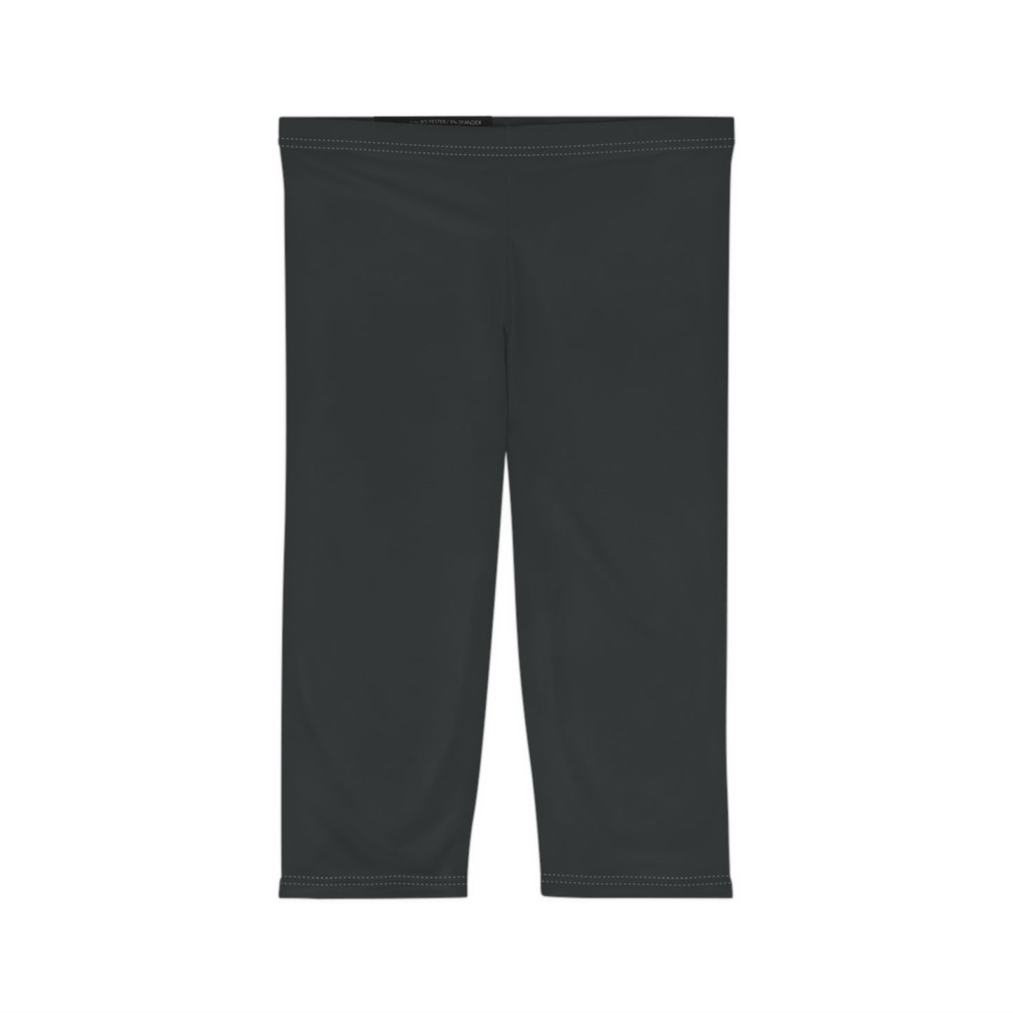 Gunmetal Color Women's Brushed Suede Poly Span Casual Capri Leggings XS-2XL