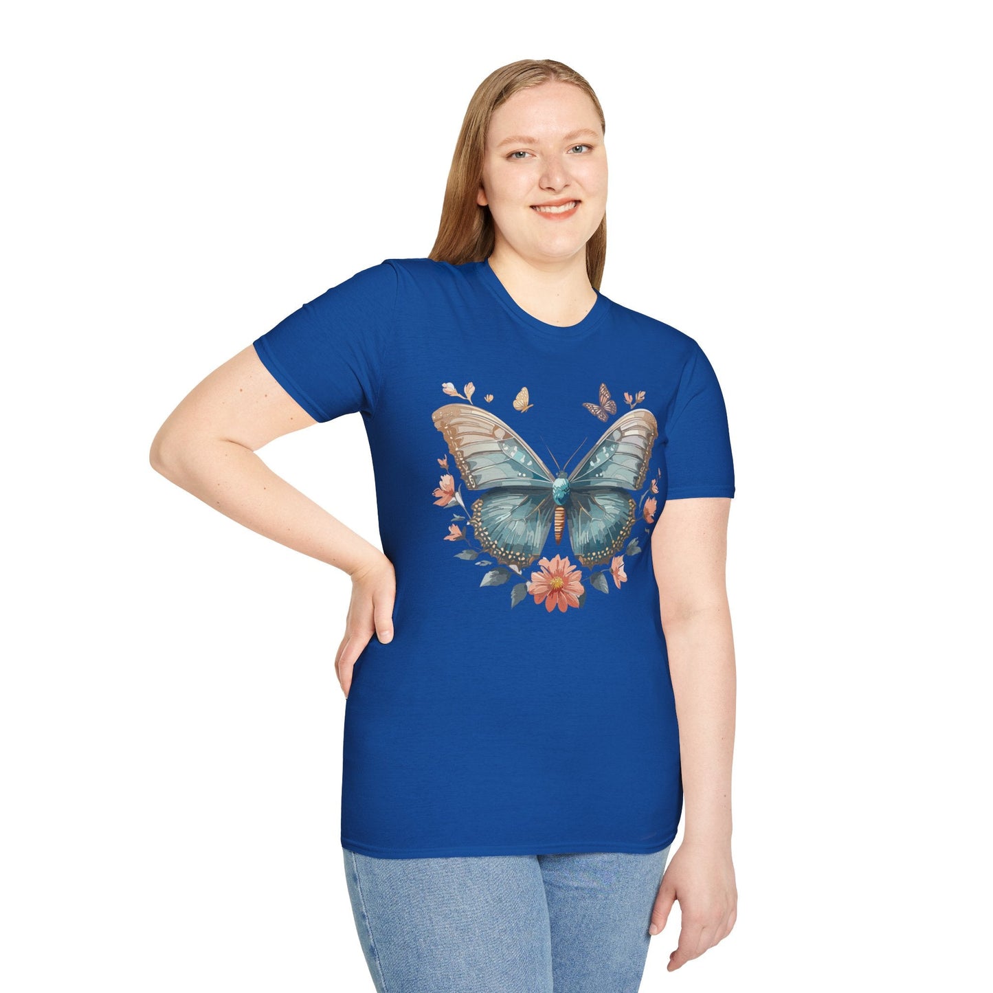 Butterfly Shirt Unisex Monarch T Shirt Gildan Softstyle 64000 Ring Spun Cotton Tee Breathable Comfort