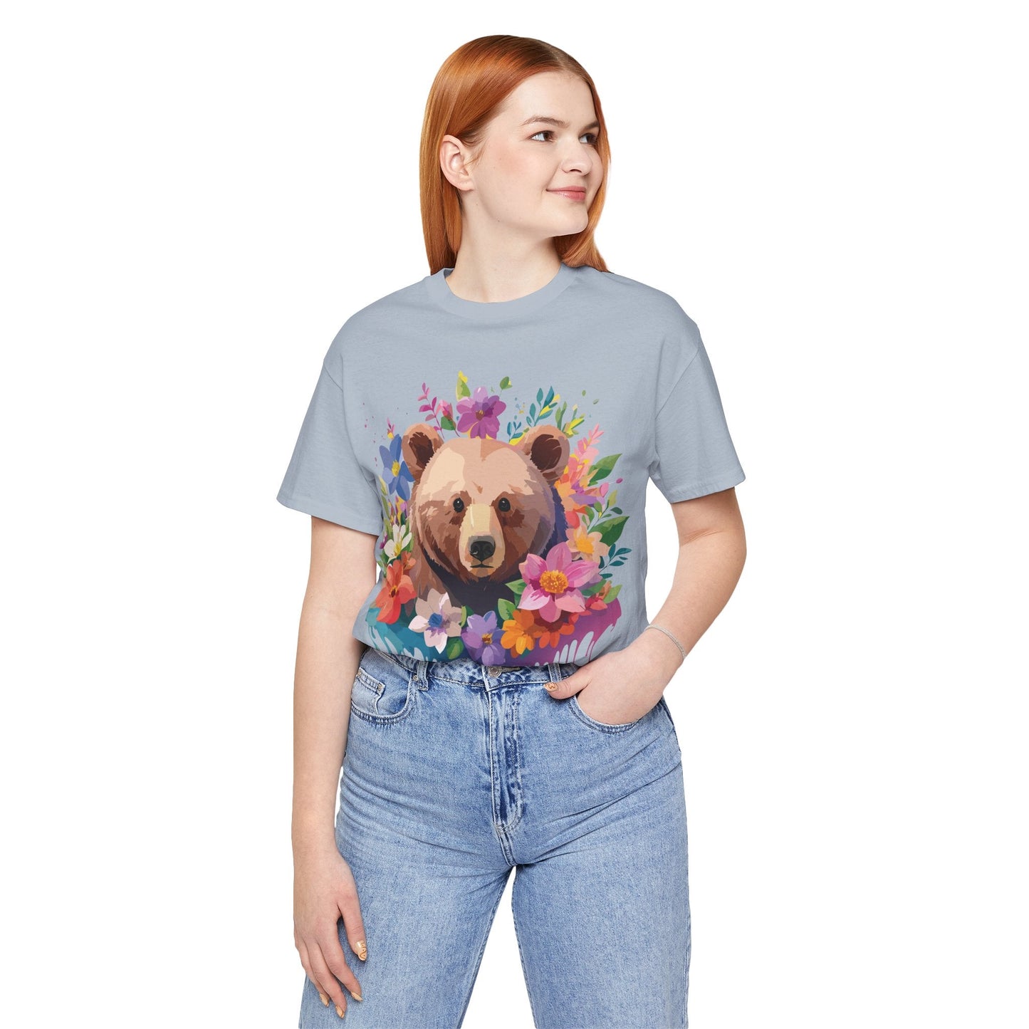 Bear Graphic Tee Adelpha Unisex Vintage Inspired Short Sleeve Shirt