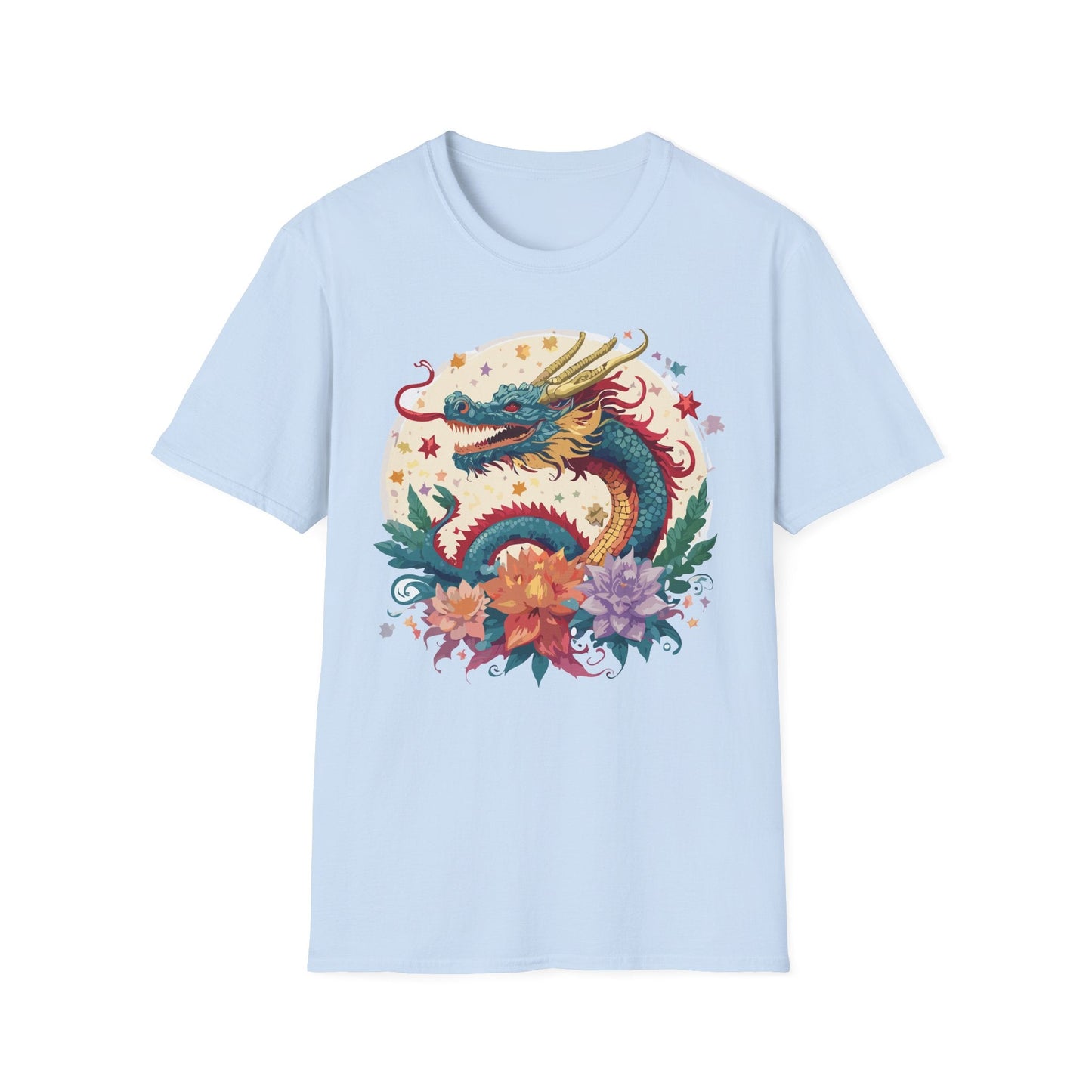 Dragon Graphic Unisex 100 Cotton Tee with Animal Artwork Design 5