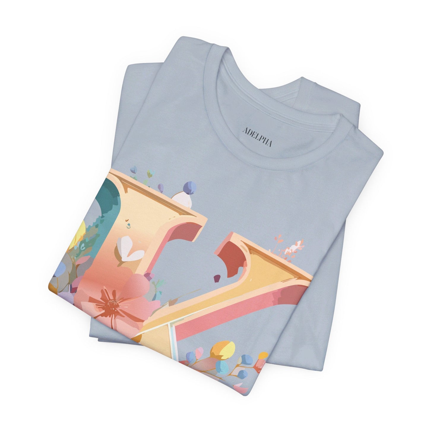 Letter K Shirt Unisex Graphic Tee With Vintage Inspired Artwork By Adelpha Short Sleeve