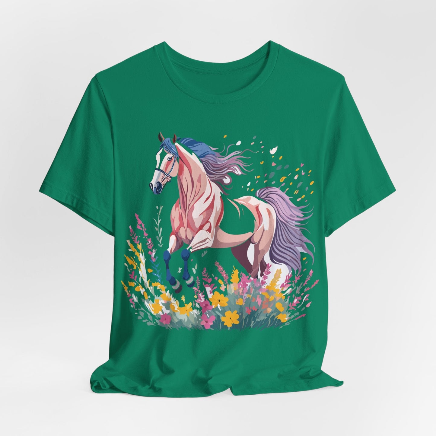 Horse Graphic Tee Unisex Short Sleeve Jersey Shirt Adelpha Vintage Inspired Art Collection