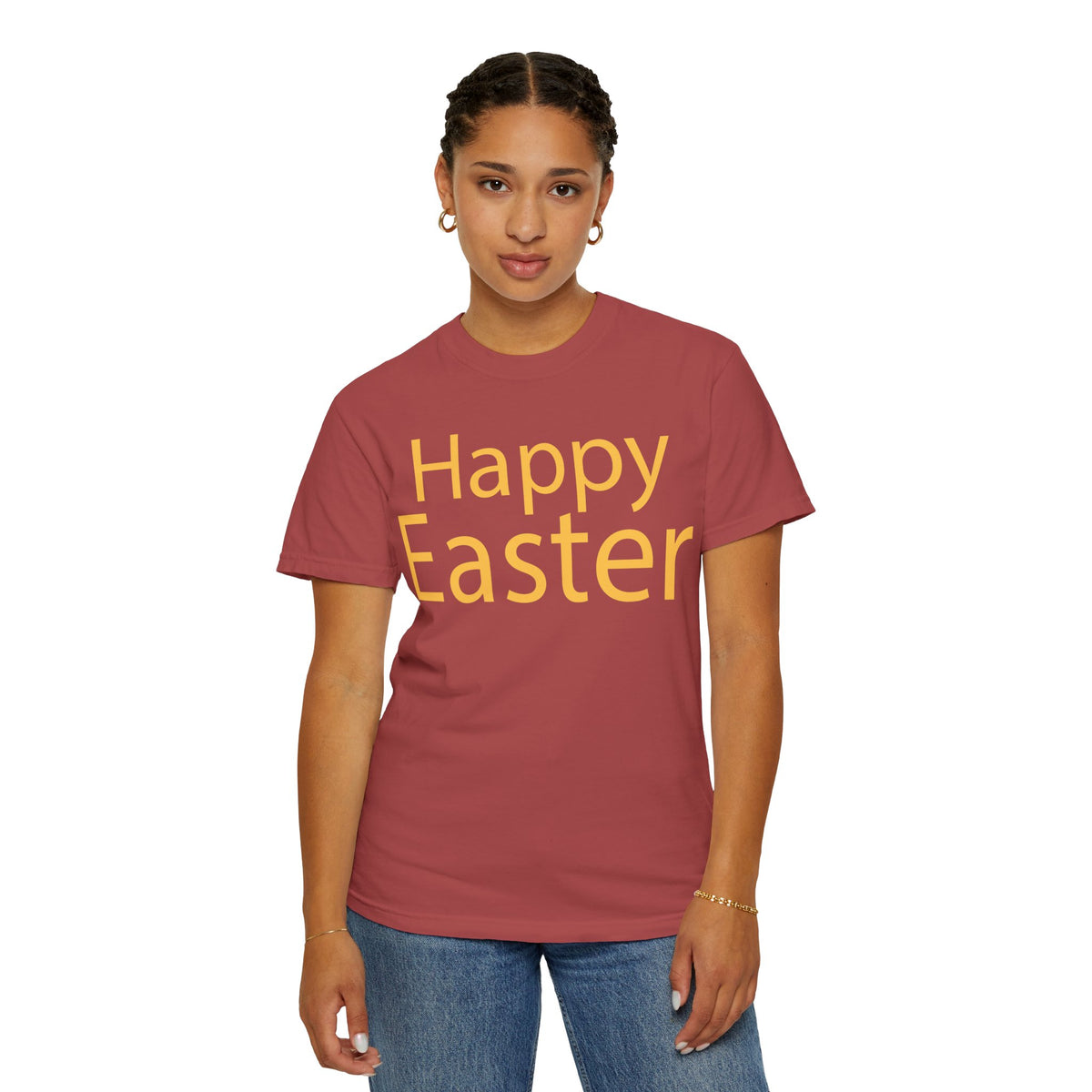 Happy Easter T-Shirt, Tee Shirt with Easter Signature, T Shirt with Easter Prints, Tee Shirt with Easter Design