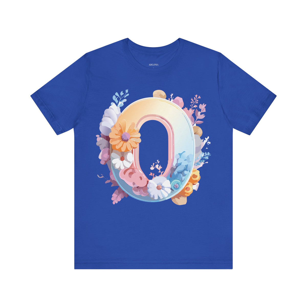 Letter O Graphic Unisex Cotton Bella+Canvas Tee with Art Letter Design