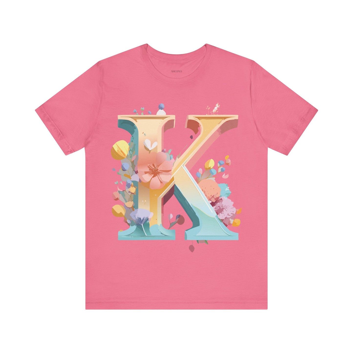 Letter K Shirt Unisex Graphic Tee With Vintage Inspired Artwork By Adelpha Short Sleeve