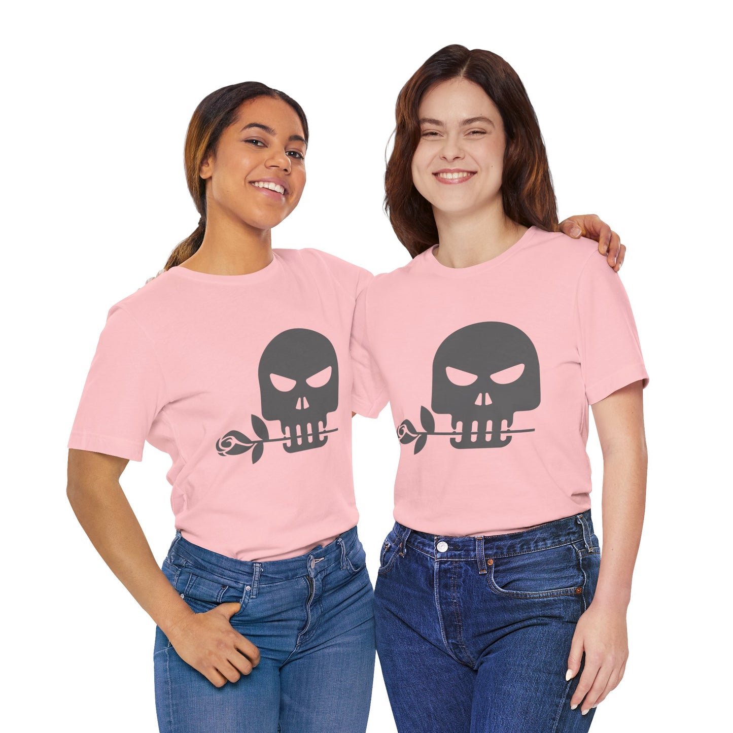 Unisex Cotton Tee Shirt with Skull