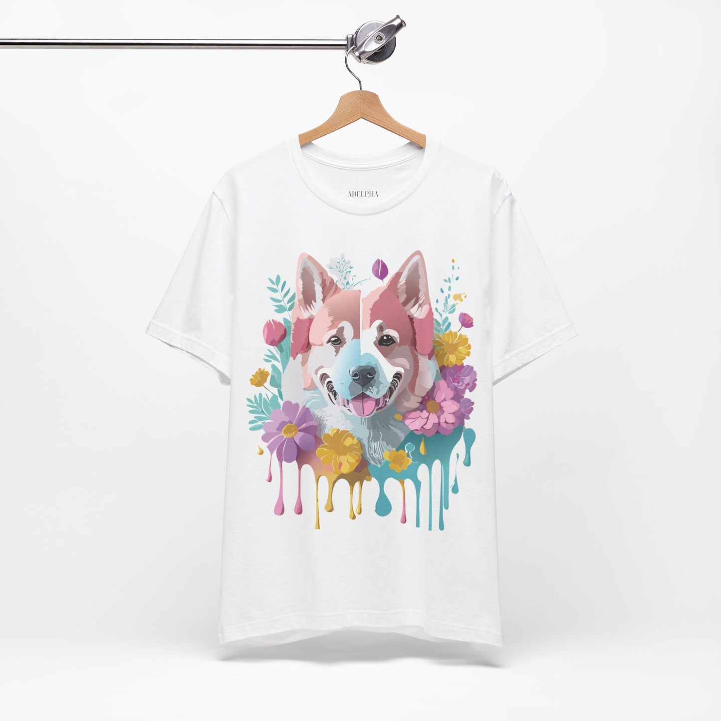 Unisex Graphic Dog Shirt Vintage Inspired Tee With Adelpha Artwork Short Sleeve Tee