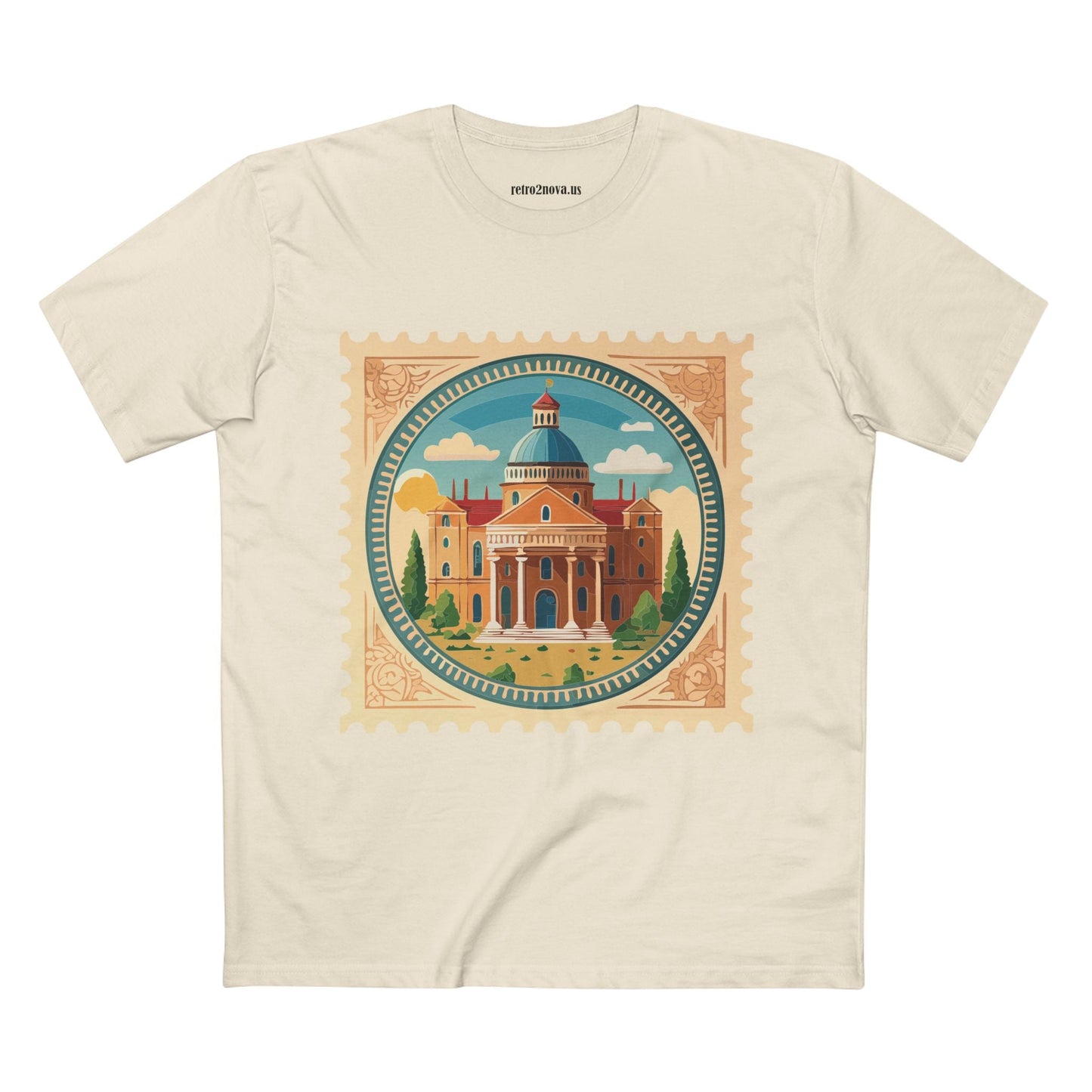 Stamp Shirt Postage Stamp Art Tee Unisex Premium Cotton Retro2Nova Original Art Design