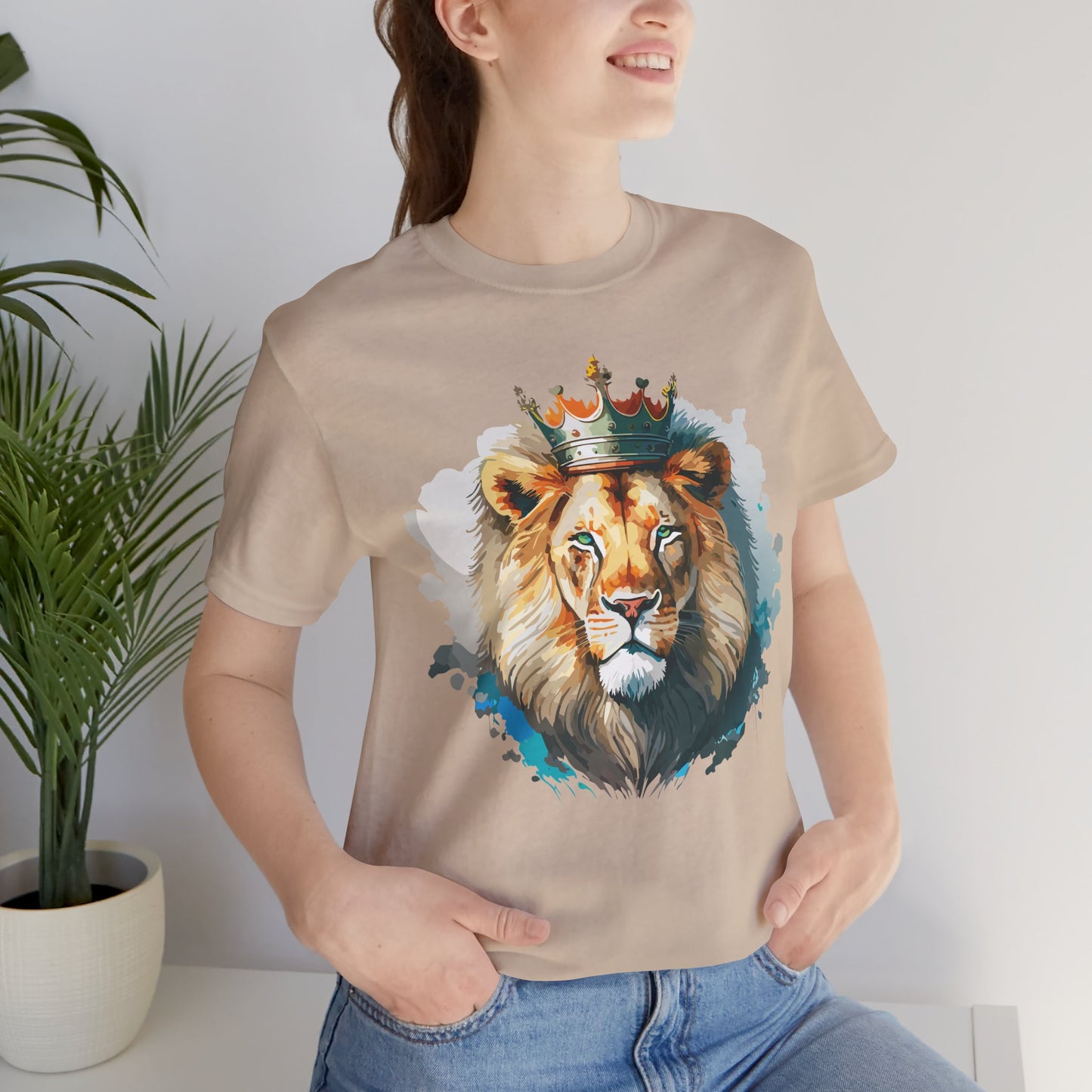 Lion Shirt, Animal Shirt, T-Shirt with Lion, Art Design Tee, Animal Tees, Safari T-Shirt, Crown Tee 13