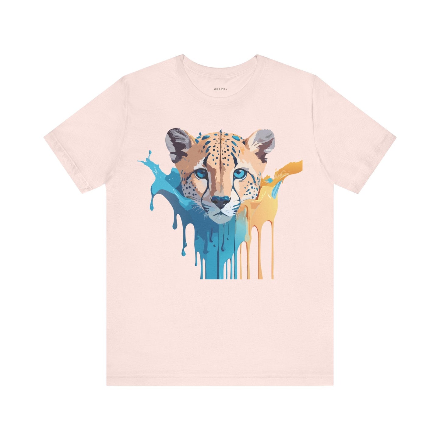 Adelpha Cheetah Graphic Jersey Tee Unisex Short Sleeve Art Design