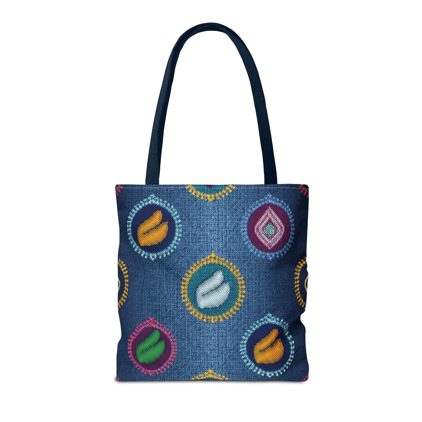 Diwali Graphic Denim Fabric Imitation Print Unisex Canvas Bag Poly Spun 3 Sizes Tote Bag 205-18