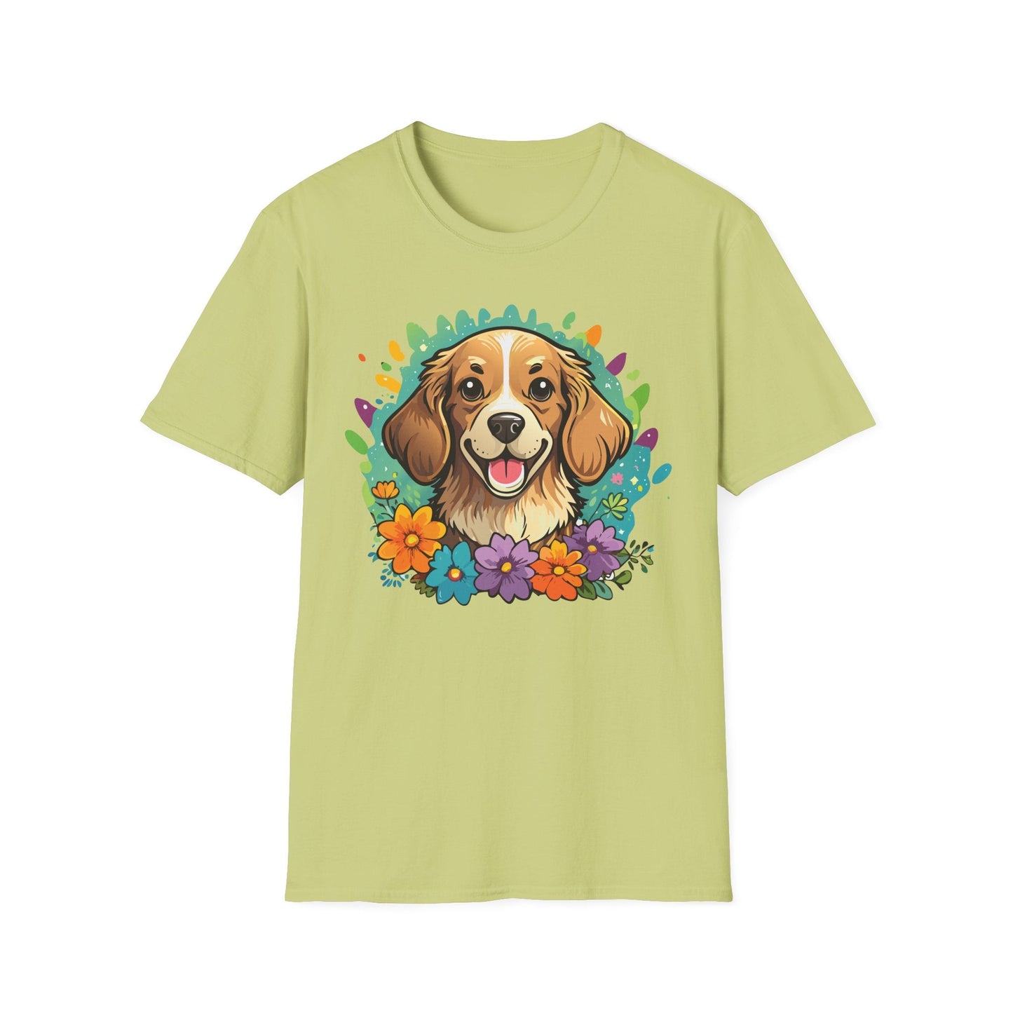 Dog Lover Unisex Animal Print T Shirt Cotton Tee Gildan Softstyle 64000