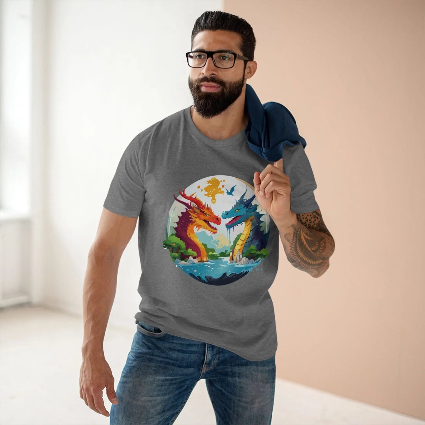 Dragon Graphic Unisex 100 Cotton Staple Tee 23