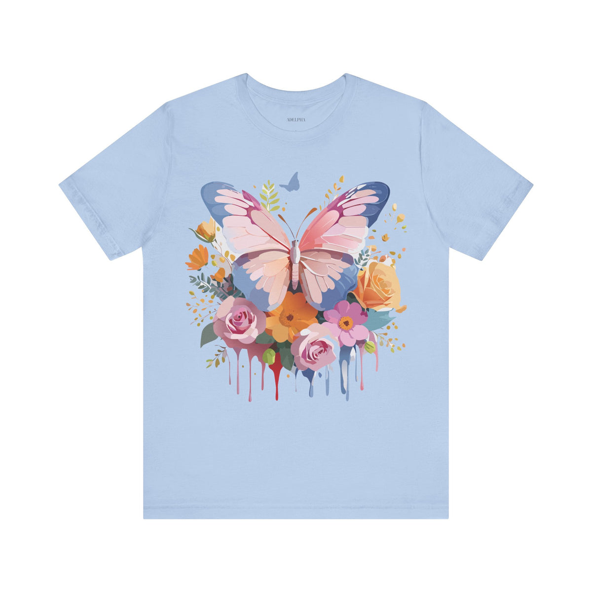 Butterfly Graphic Unisex Cotton Bella+Canvas Tee with Art Design n27