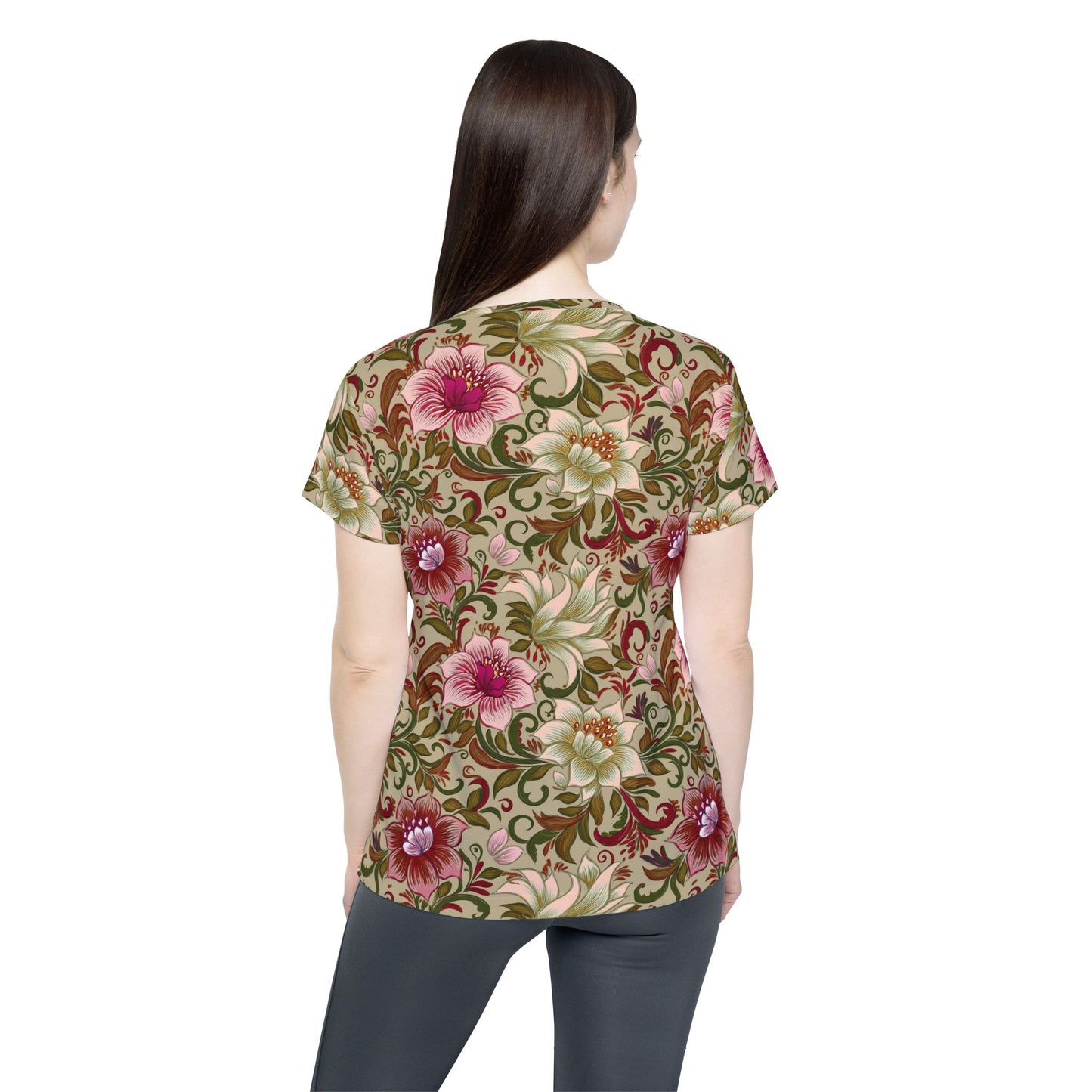 Women Poly Shirt with Floral Print F315
