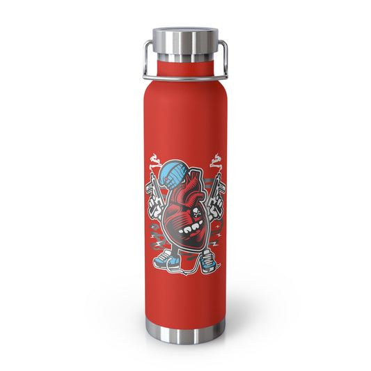 22oz Copper Insulated Water Bottle with Cartoon Design - CV91