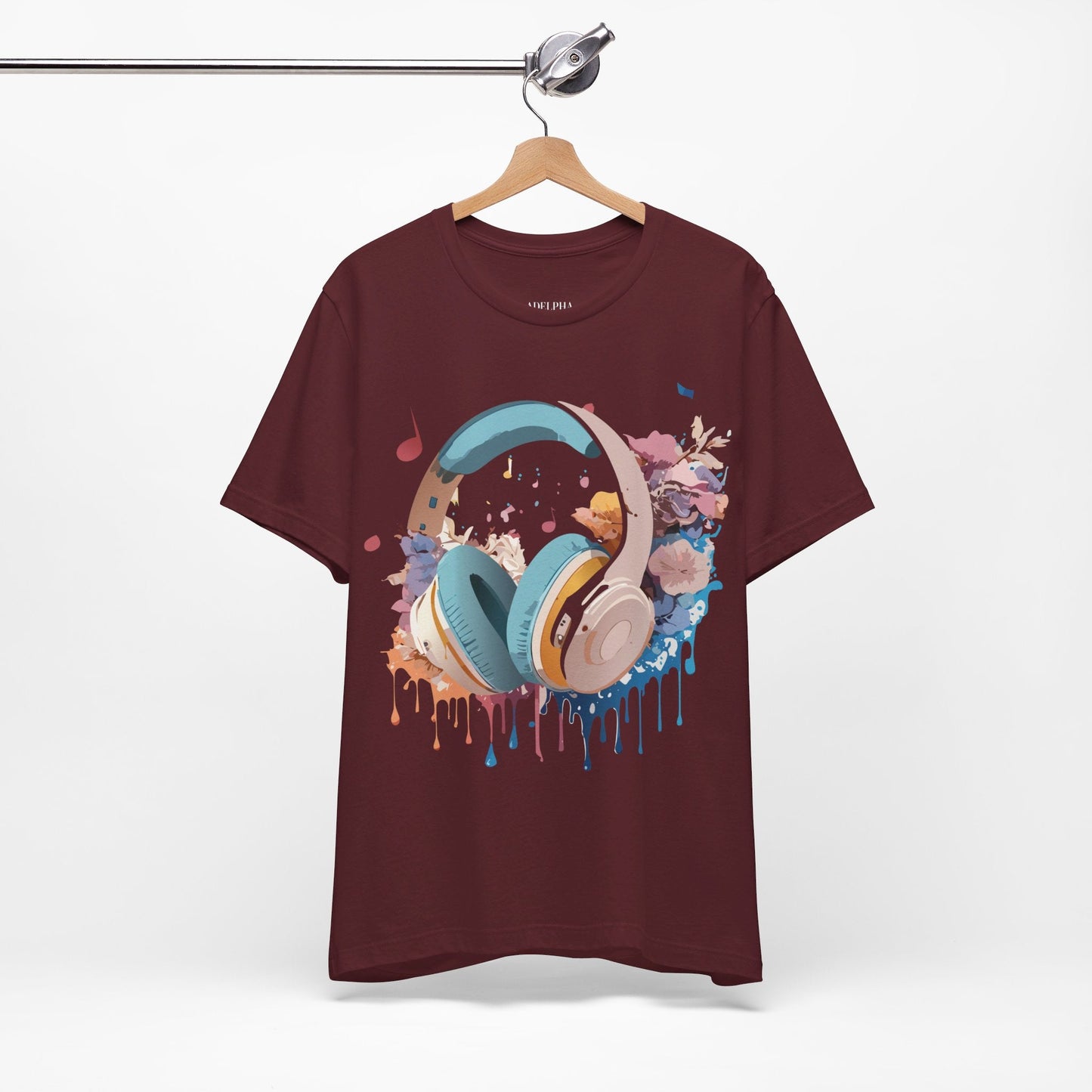 Music Graphic T Shirt Unisex Short Sleeve Tee Adelpha Vintage Inspired Art For Casual Everyday Wear