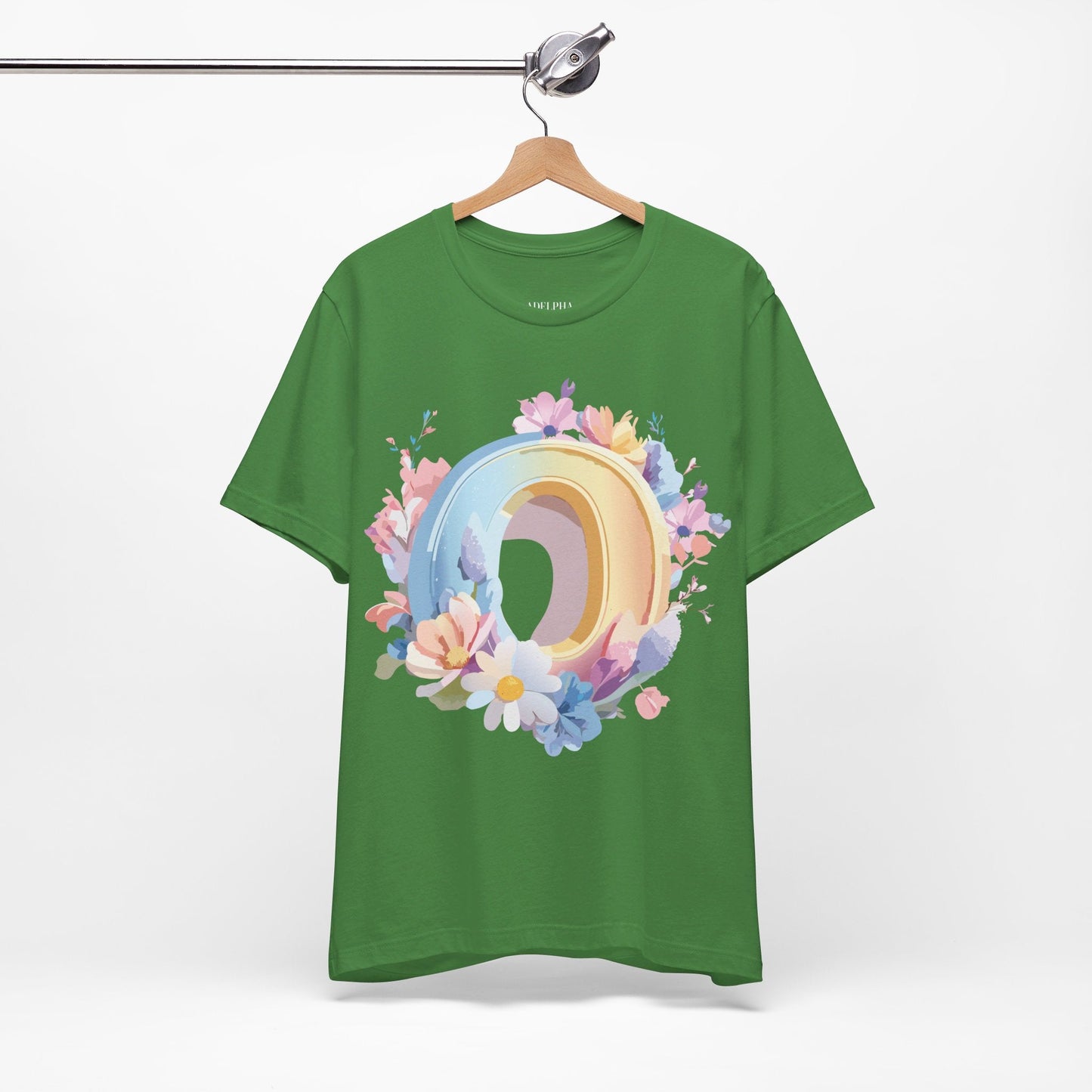 Letter O Shirt Unisex Graphic Tee Art Design Adelpha Vintage Inspired Short Sleeve Jersey