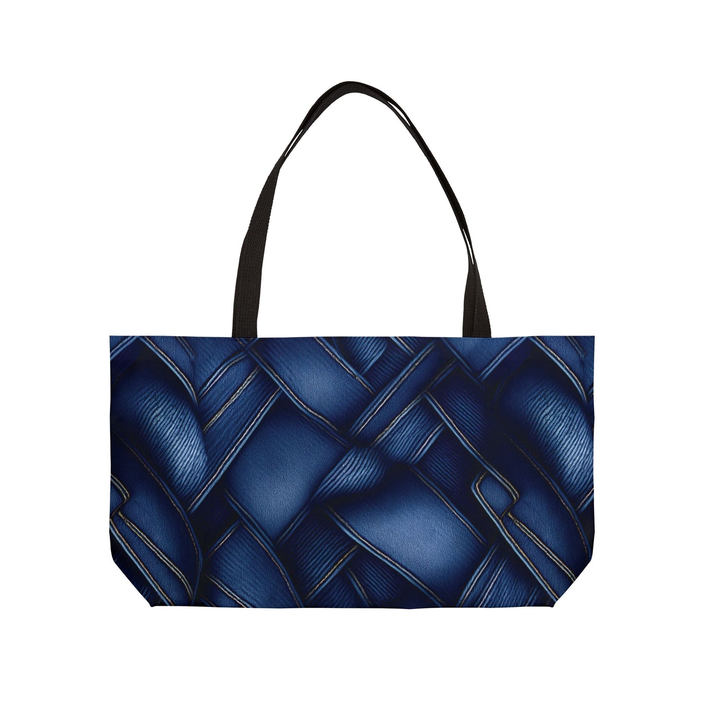 Denim Print Weekender Bag High-Quality 100% Spun Polyester 24x13 Canvas Bag 6