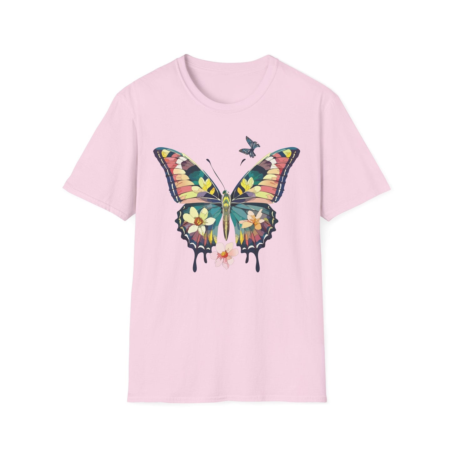Butterfly T Shirt For Unisex Softstyle 64000 Short Sleeve Monarch Butterfly Tee Design