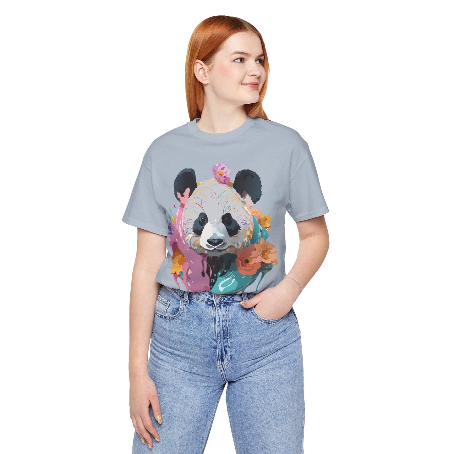 Panda Premium Graphic Tee Unisex Jersey Short Sleeve By Adelpha Vintage Inspired Artwork
