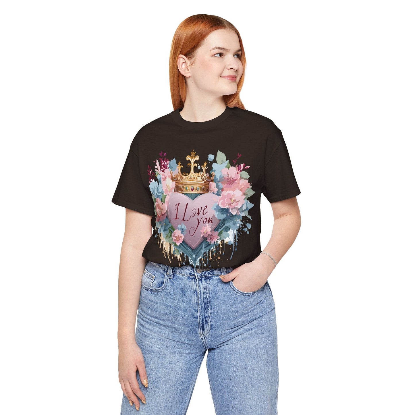 Valentine Graphic Tee Unisex Short Sleeve Jersey Shirt Adelpha Vintage Art Design
