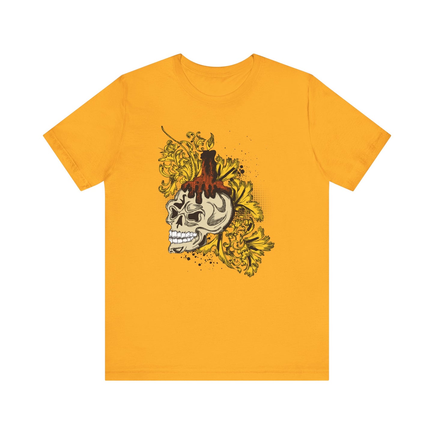 Rock Skull Graphic Design Tee, Skull Shirt, Vintage Tees, Art Design T-Shirt, Vintage Graphic Tee, Art Shirts with Skulls 3