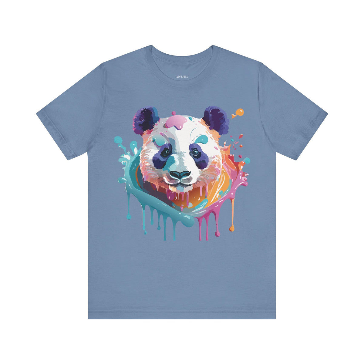Panda Graphic Unisex Cotton Bella+Canvas Tee with Art Animal Design e53