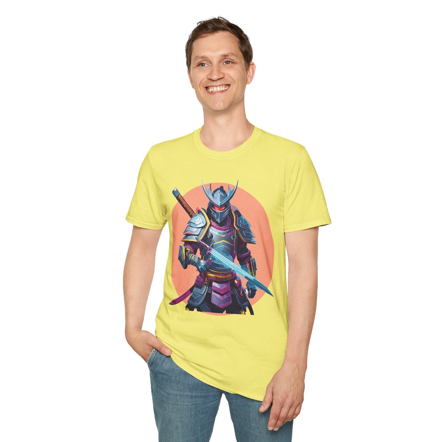 Samurai Shirt Unisex Tee Gildan Softstyle 64000 One Hundred Percent Ring Spun Cotton Comfort