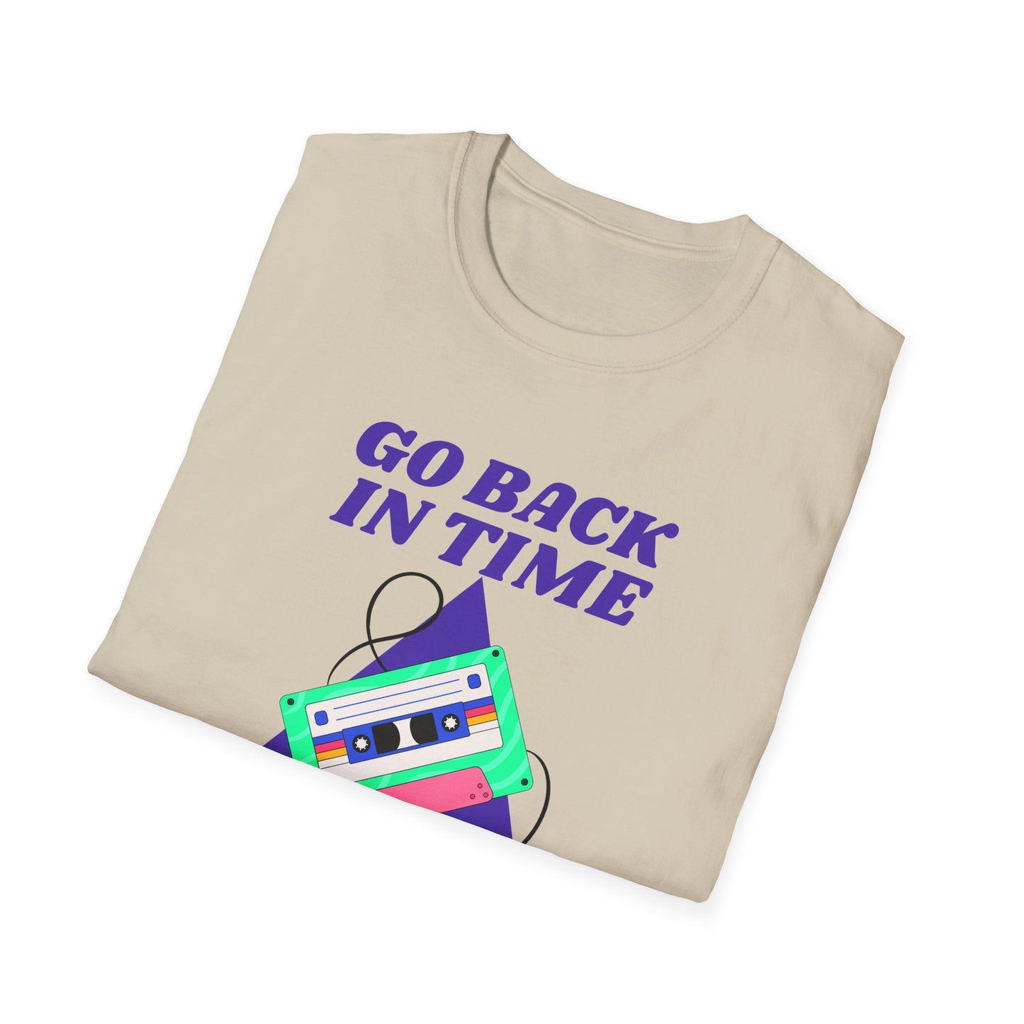 Retro Go Back In Time Cassette T-Shirt Unisex Cotton
