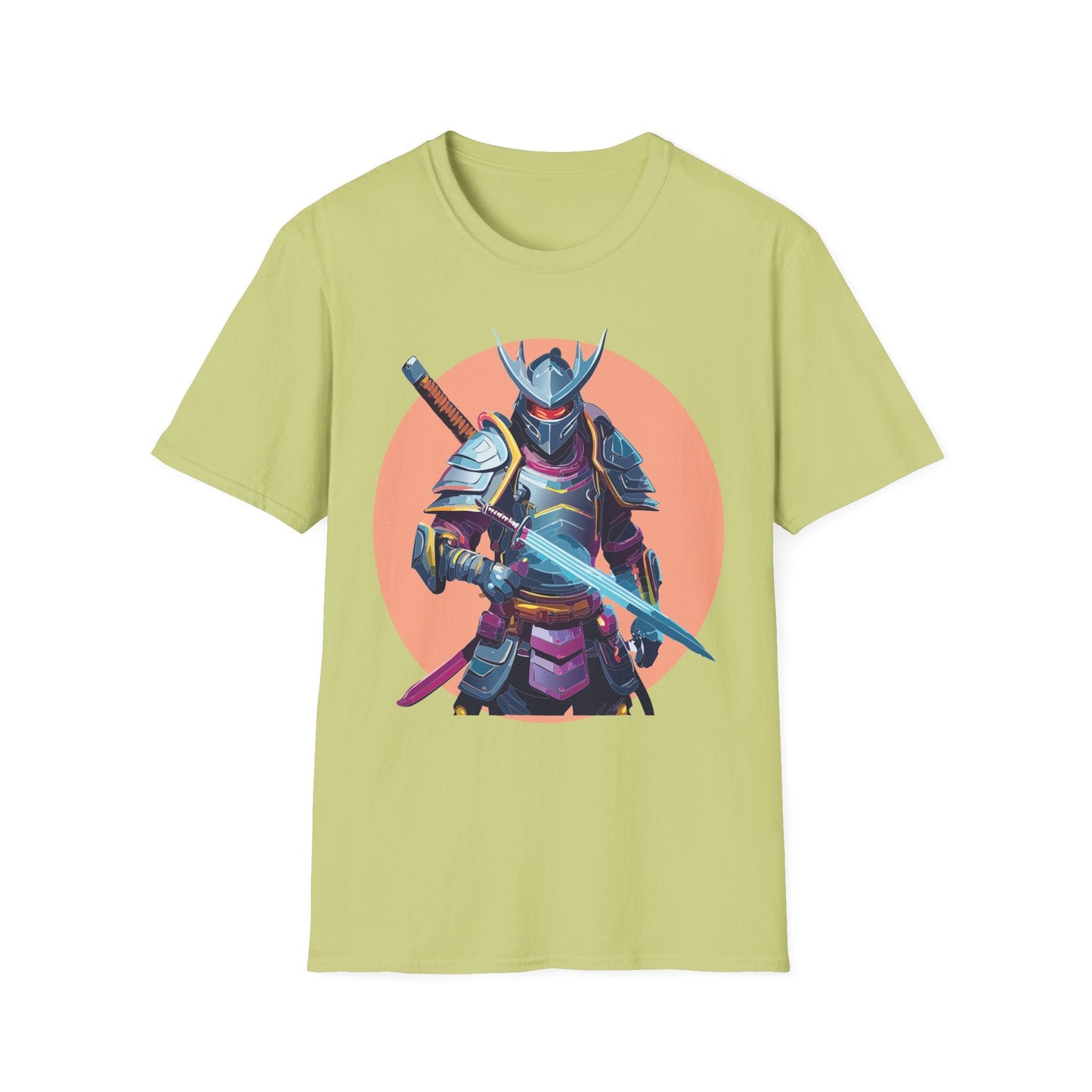 Samurai Shirt Unisex Tee Gildan Softstyle 64000 One Hundred Percent Ring Spun Cotton Comfort
