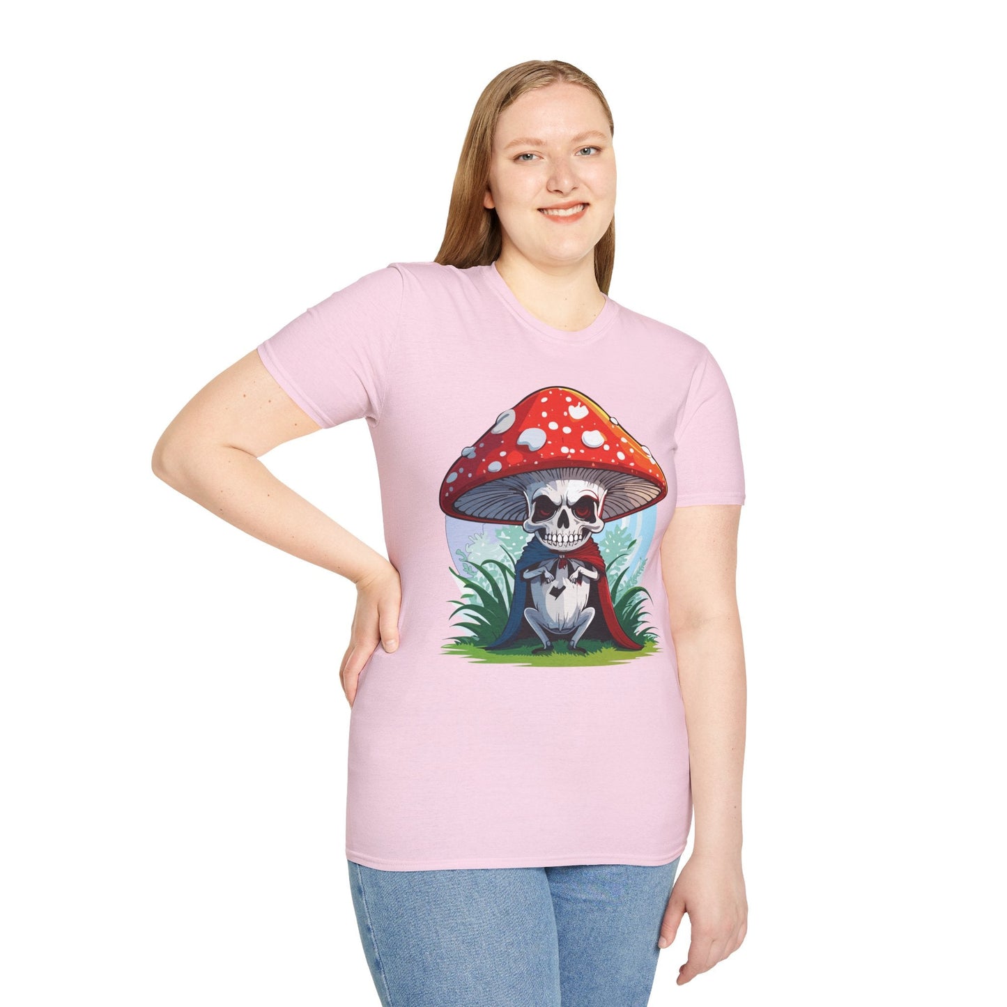 Mashroom Tee Shirt Unisex Gildan Softstyle Short Sleeve Cotton Tee With Funny Mashroom Graphic