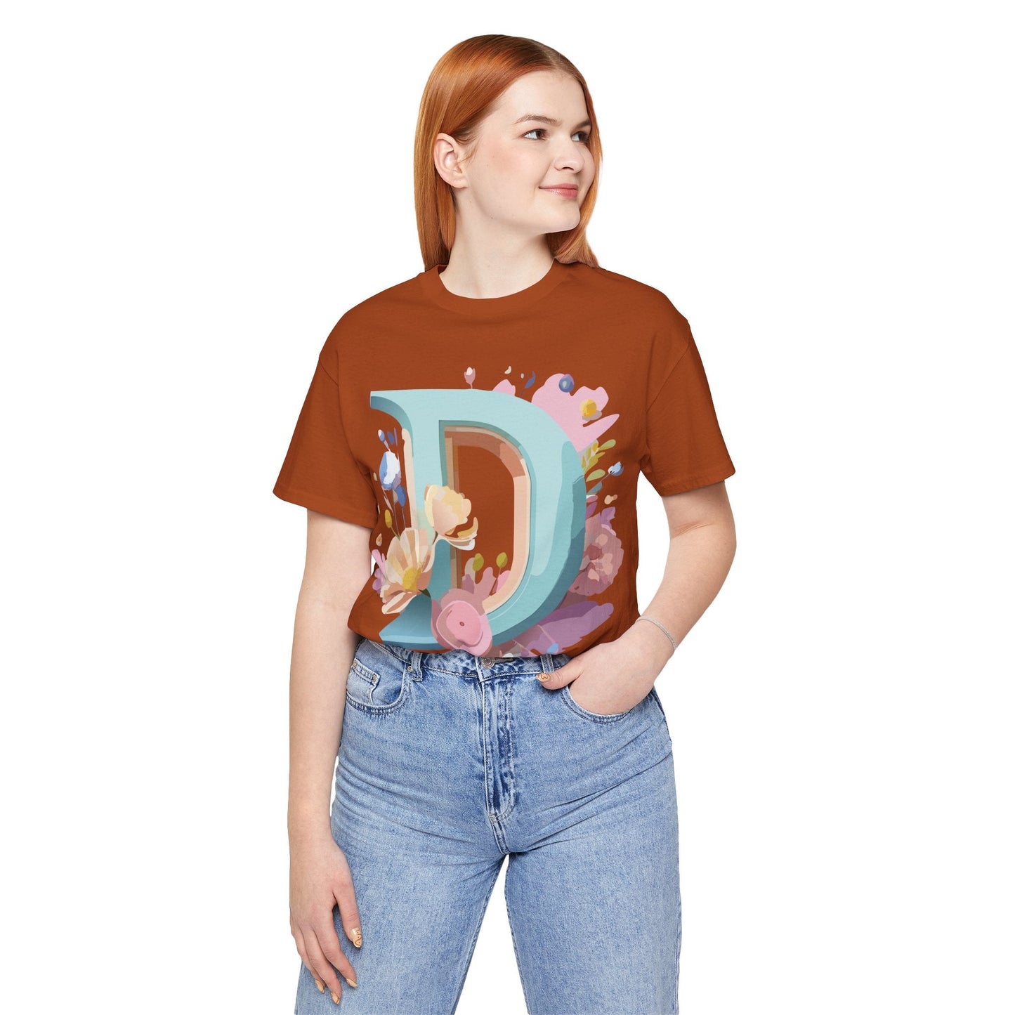 Adelpha Vintage Letter D Shirt Unisex Graphic Tee for Everyday Comfort and Style