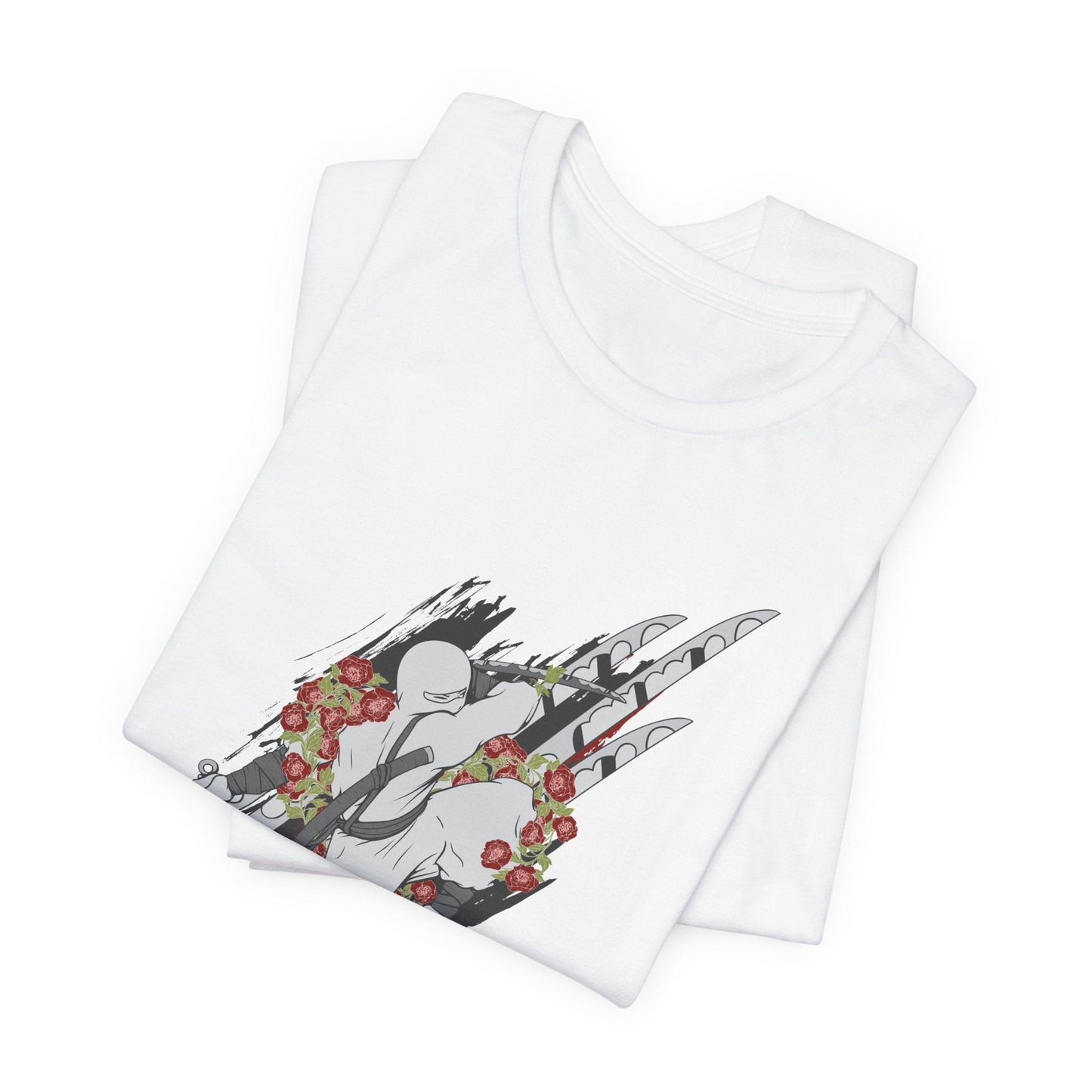 Ninja Samurai Artwork Graphic Unisex Cotton T-Shirt r5