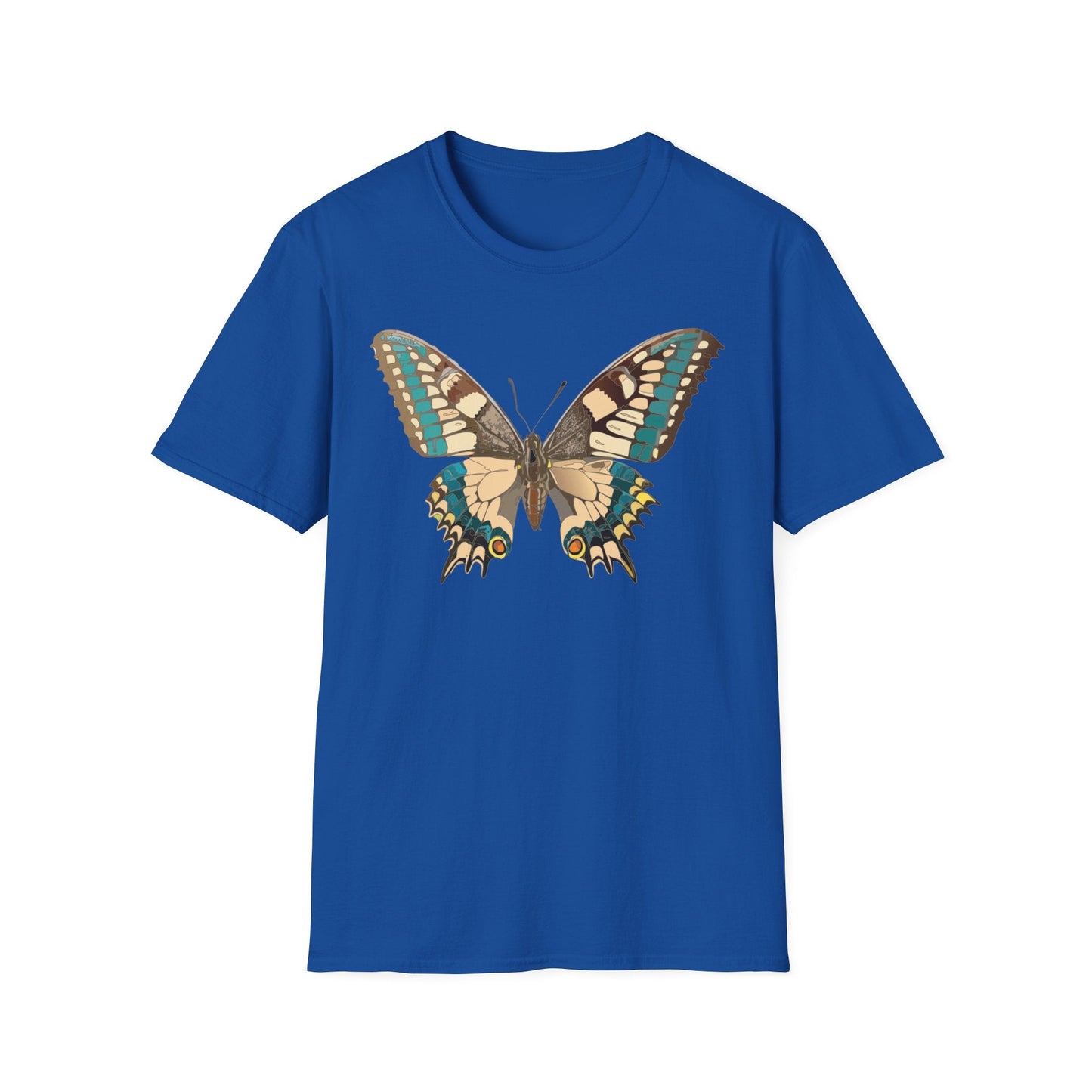Unisex Butterfly T Shirt Softstyle 64000 Ring Spun Cotton Lightweight Tee Breathable Everyday Comfort