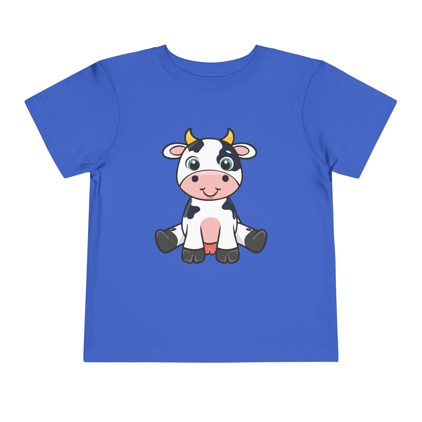 Cute Cow Toddler Short Sleeve Tee - Adorable Kids T-Shirt for Animal Lovers (T2-T5)