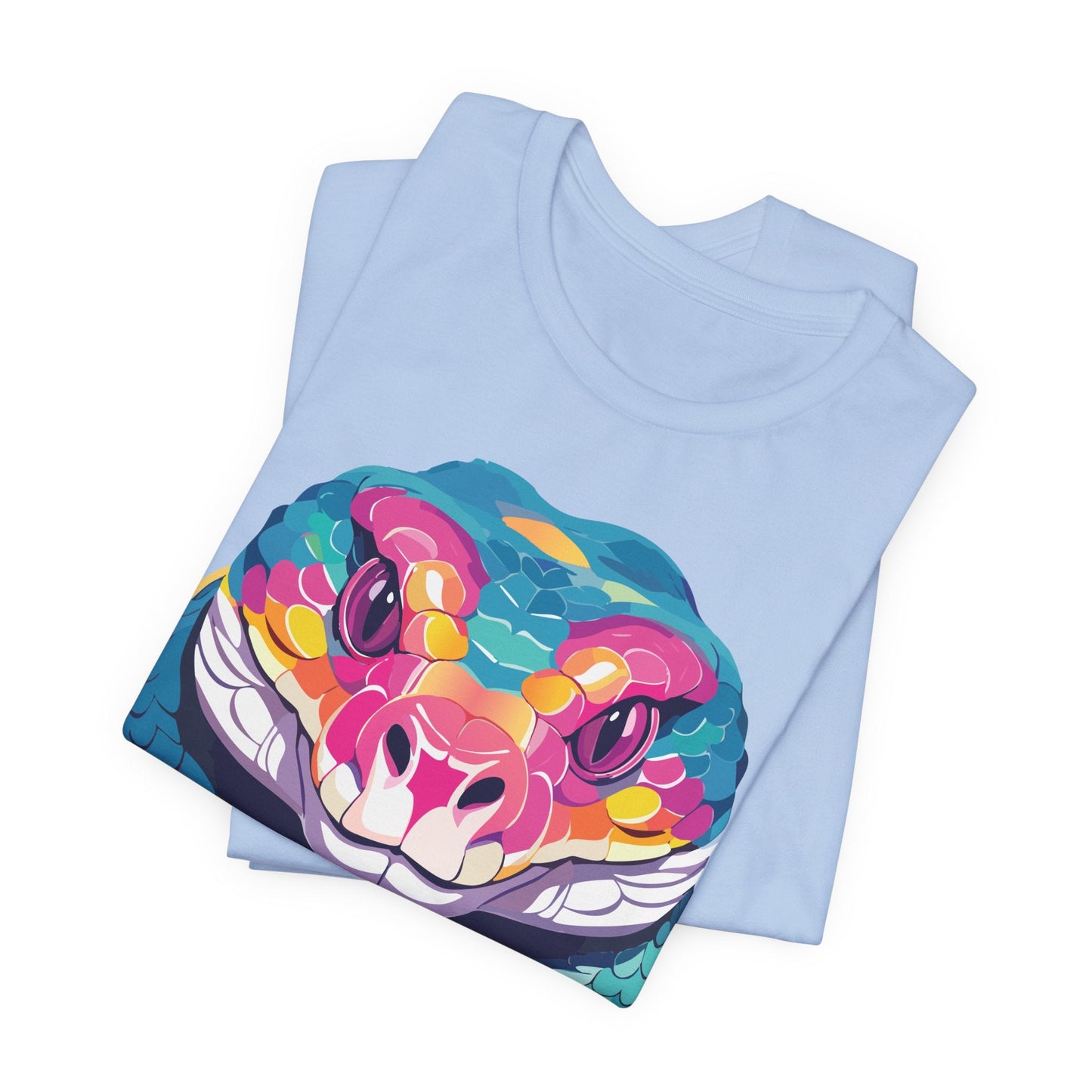 Unisex Animal Tee Shirt With Art Design, Wild Animals Short Sleeve Graphic Tee For Everyday Wear
