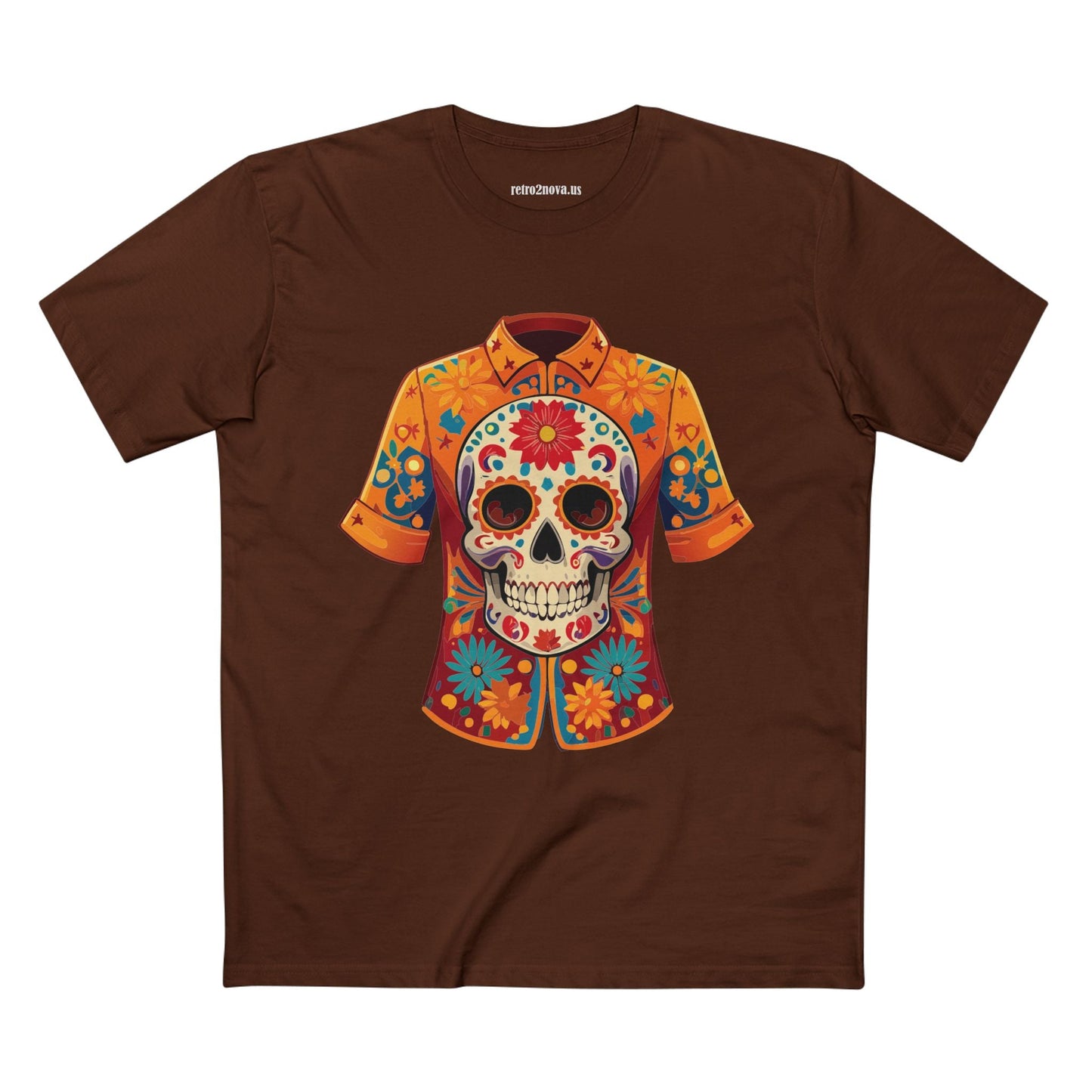 Skull Shirt Skeleton Shirt Unisex Premium Cotton Tee With Original Art Design Retro2Nova