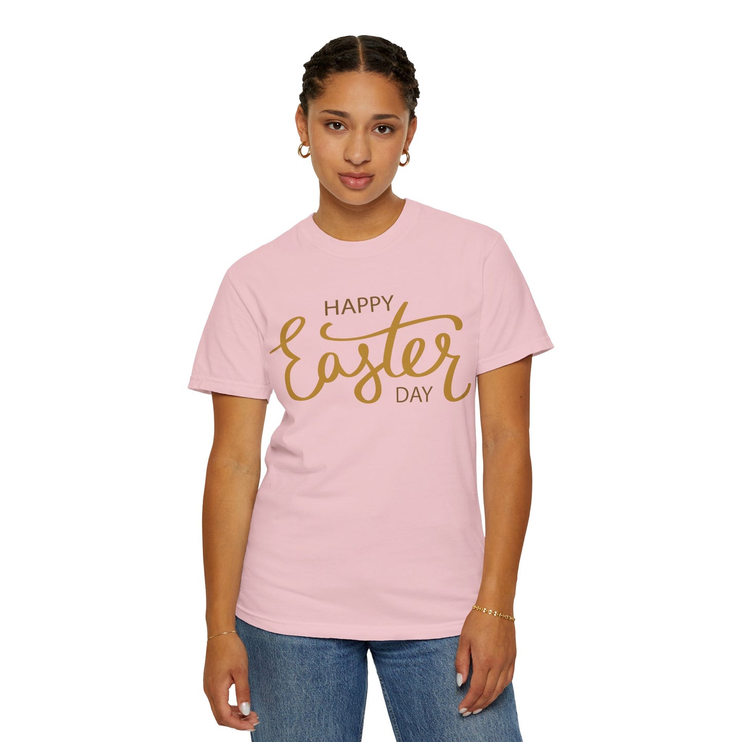 Happy Easter Day T-Shirt, Tee Shirt with Easter Signature, T Shirt with Easter Prints, Tee Shirt with Easter Design