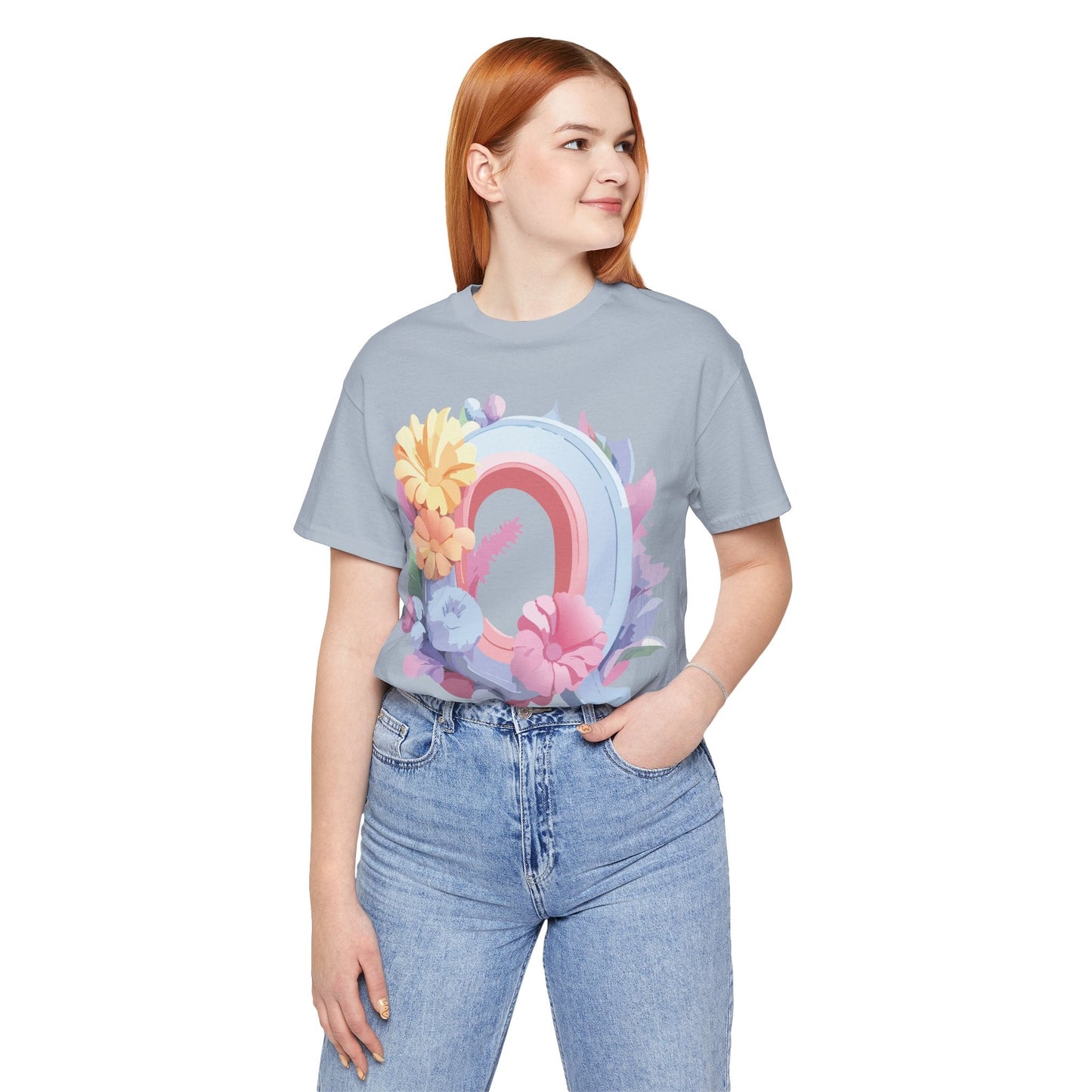 Unisex Letter Q Graphic Tee By Adelpha Vintage Inspired Art Design Short Sleeve Shirt