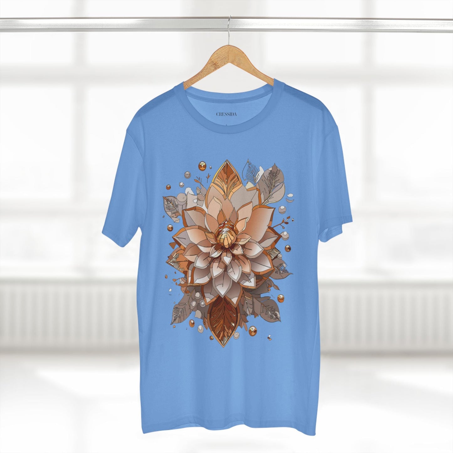 Floral Graphic T-Shirt Unisex 100 Cotton Art Design with Antique Flowers Tee 4