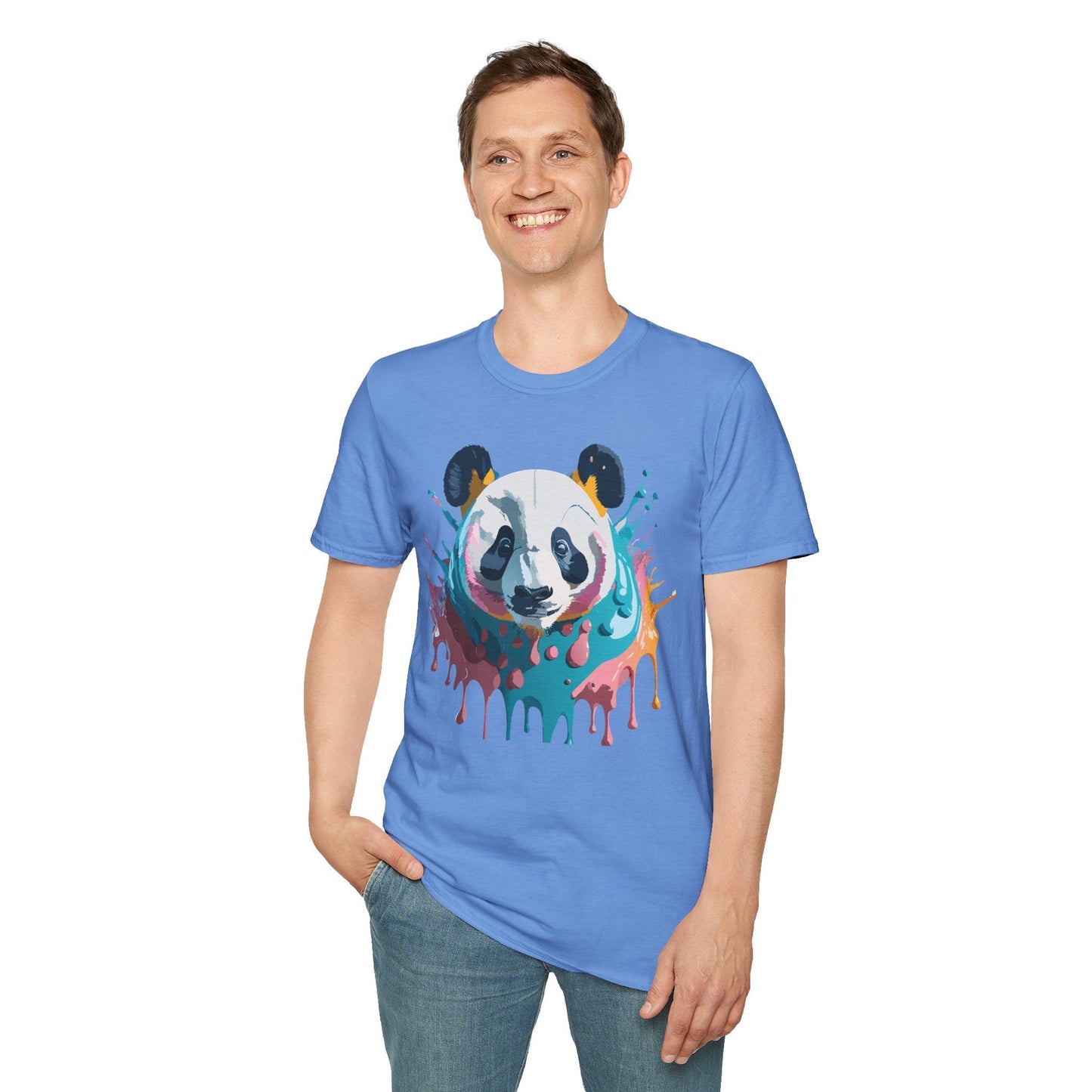 Panda Shirt Unisex T Shirt Gildan Softstyle 64000 Panda Graphic Animal Tee 100 Percent Cotton