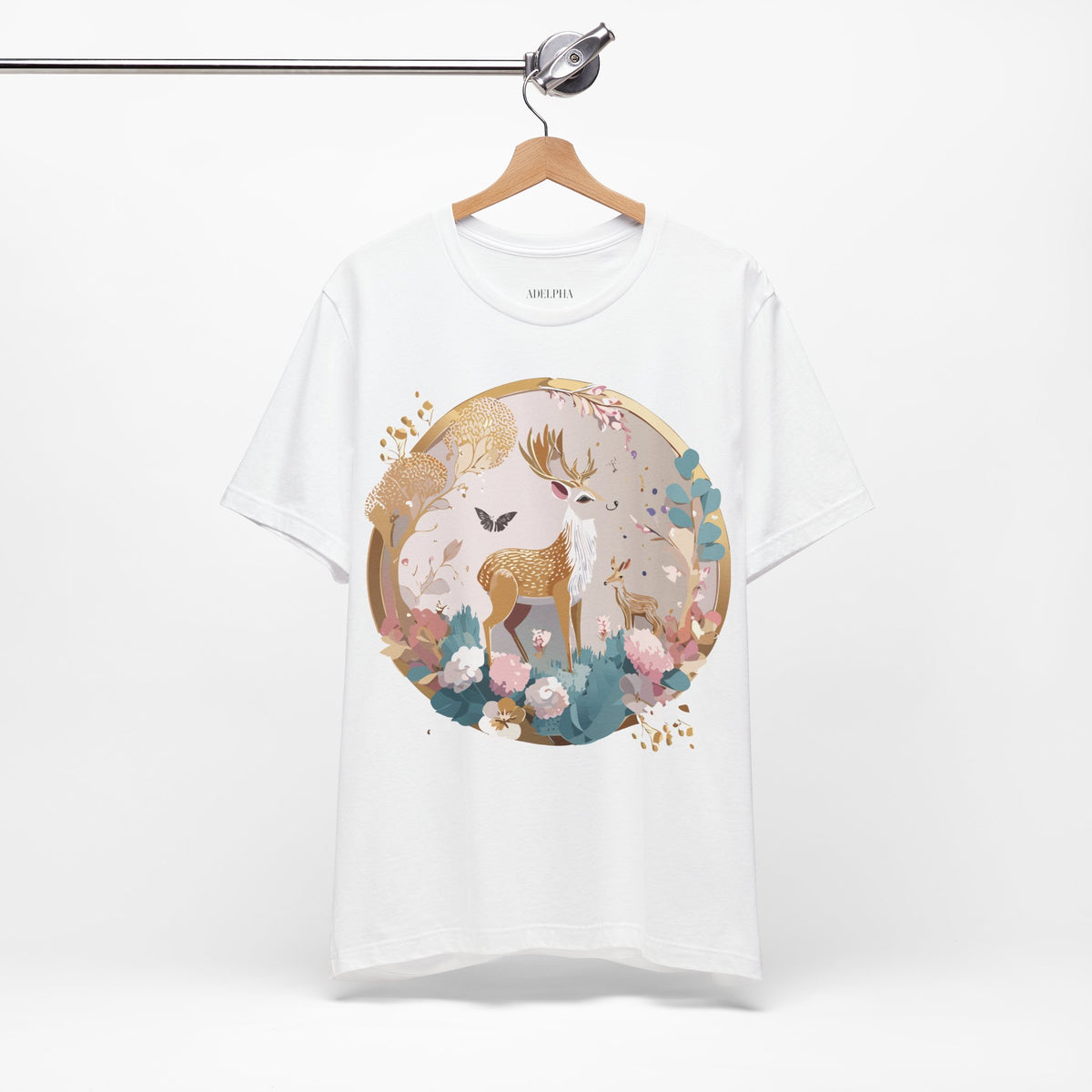 Medallion Graphic Unisex Cotton Bella+Canvas Tee with Floral Art Design n147